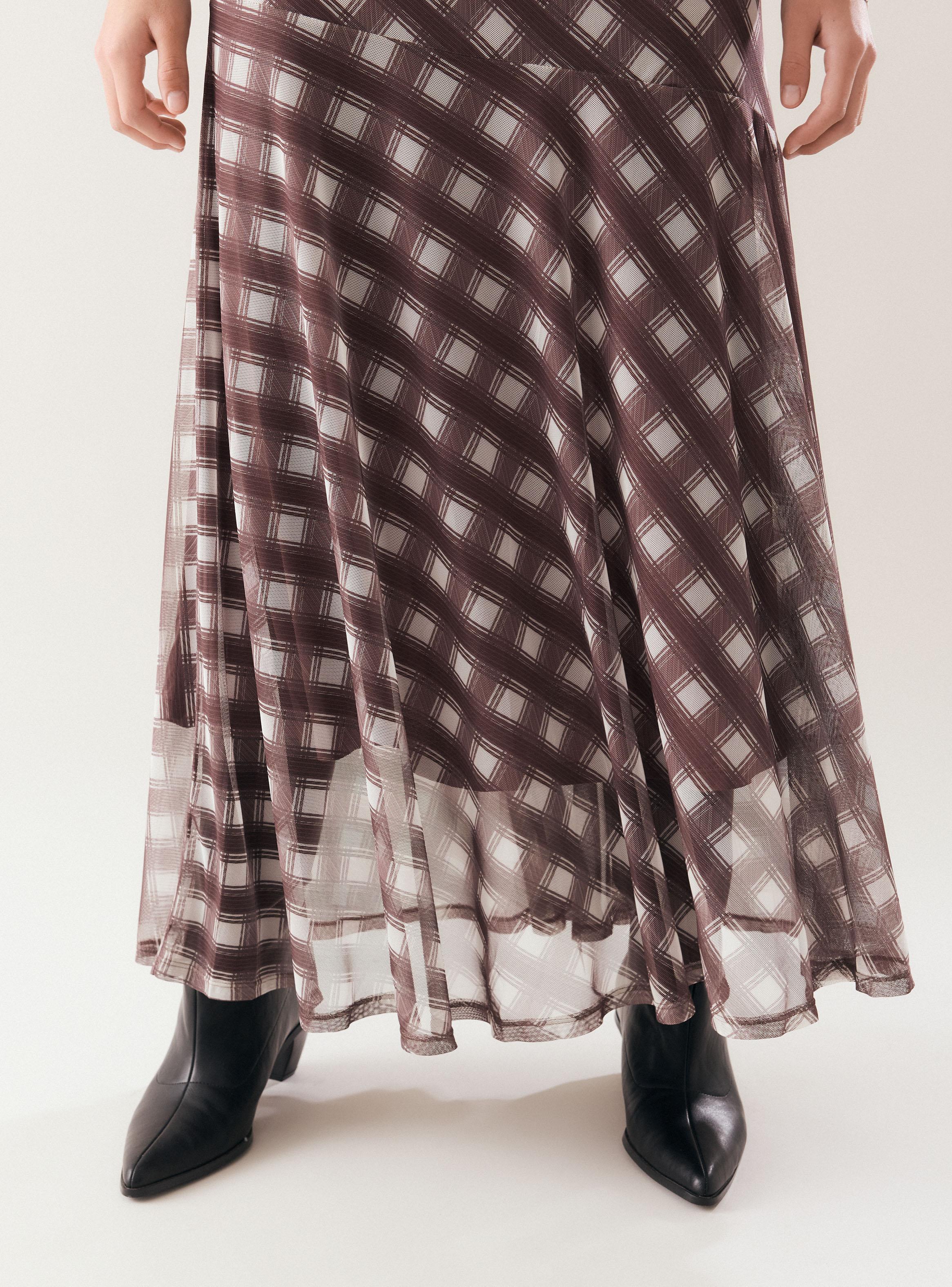 Falda Maxi Estampado Geométrico-2