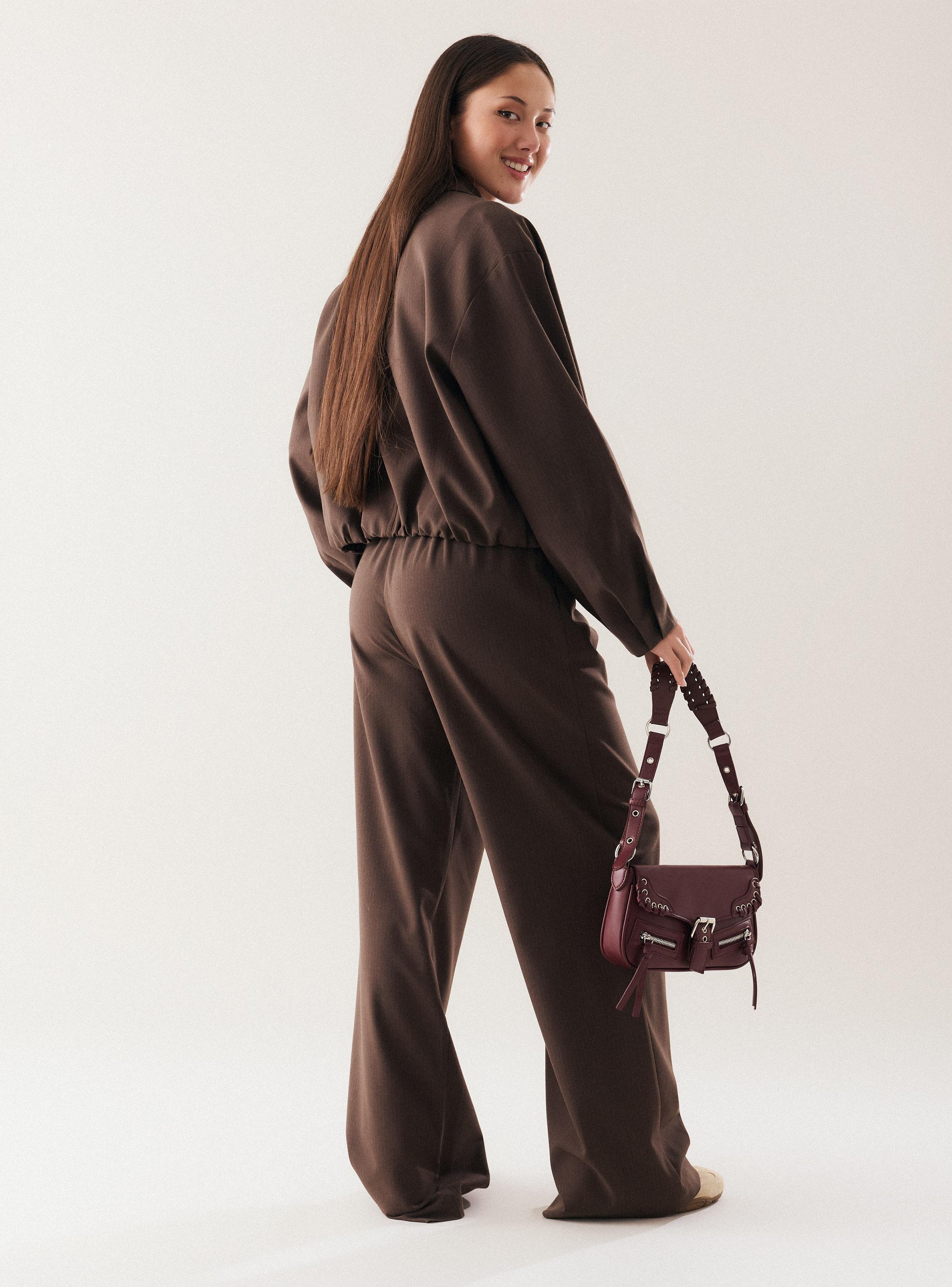 Pantalón Wide Leg con Cordón-5