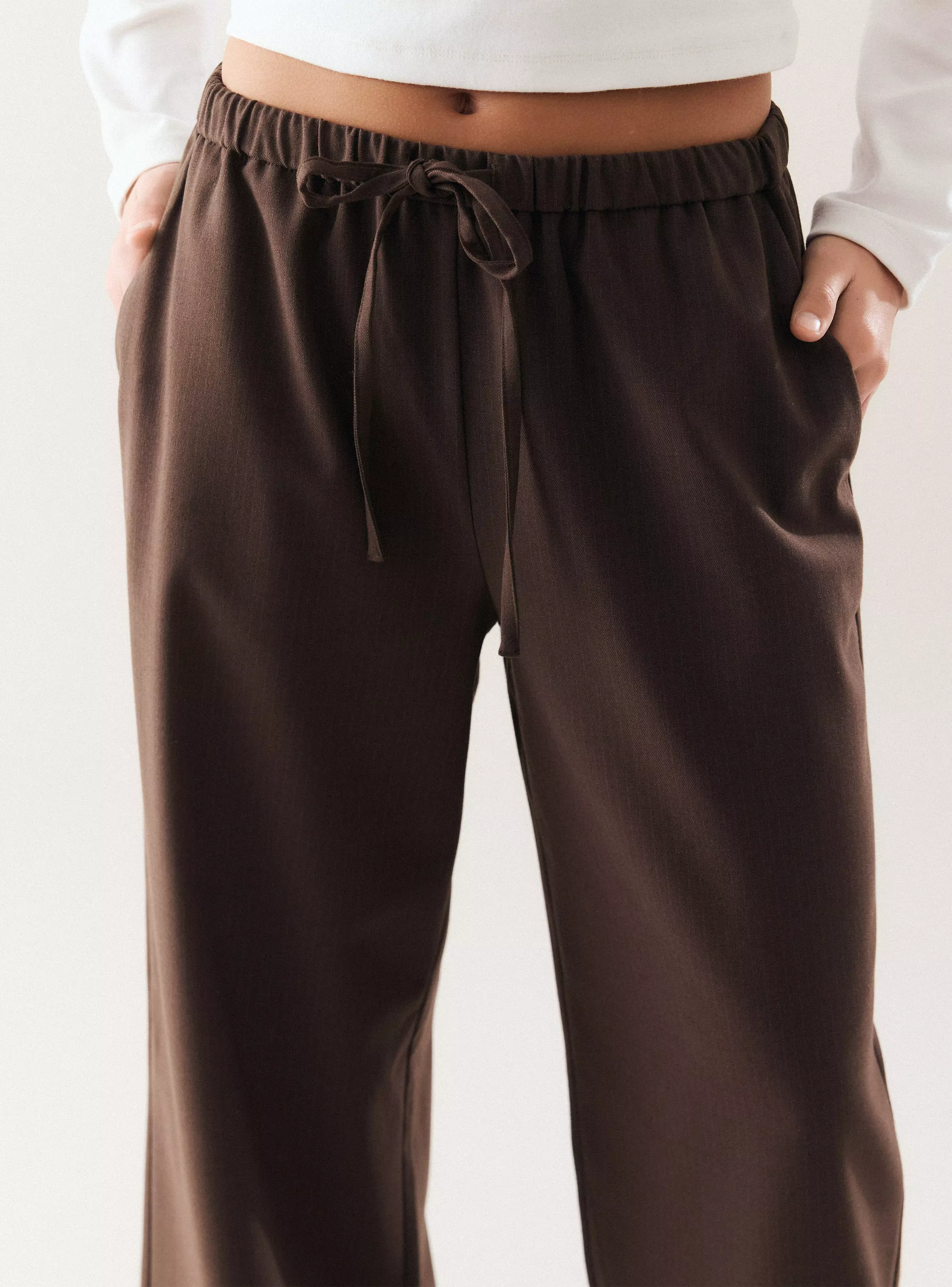 Pantalón Wide Leg con Cordón-2