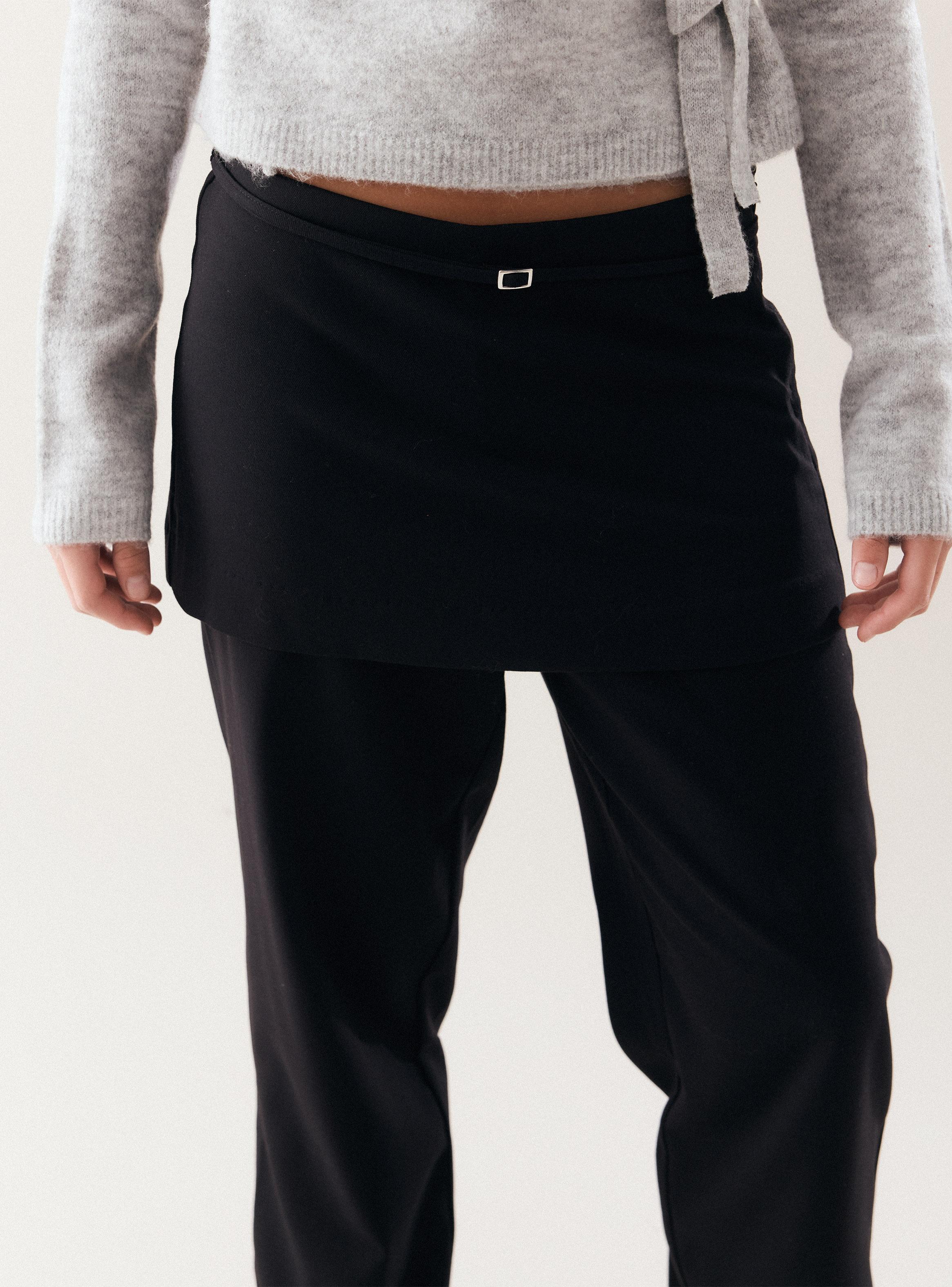 Pantalón con Falda y Cinturón-2