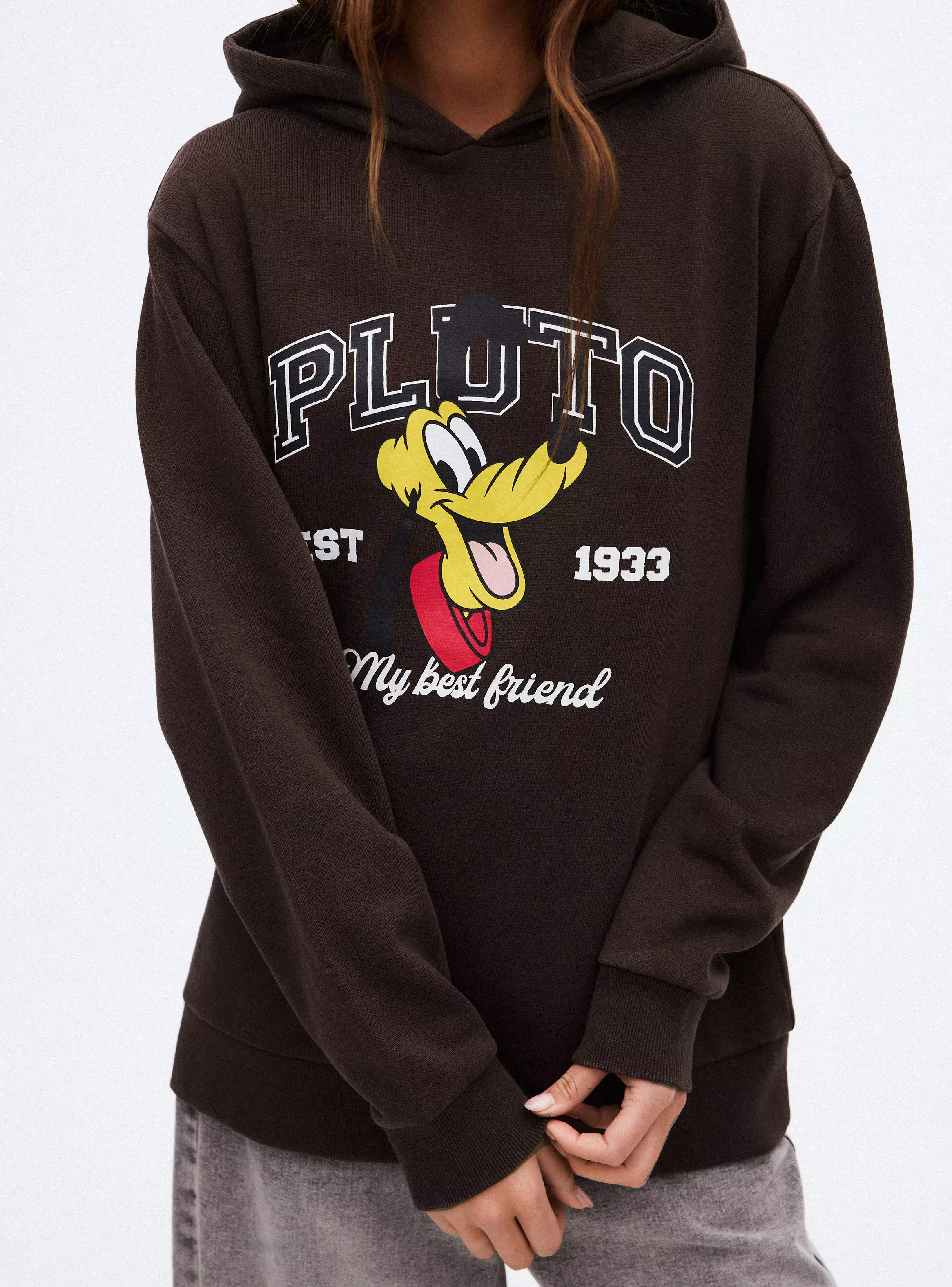 Polerón Oversize con Capucha y Estampado Pluto-3