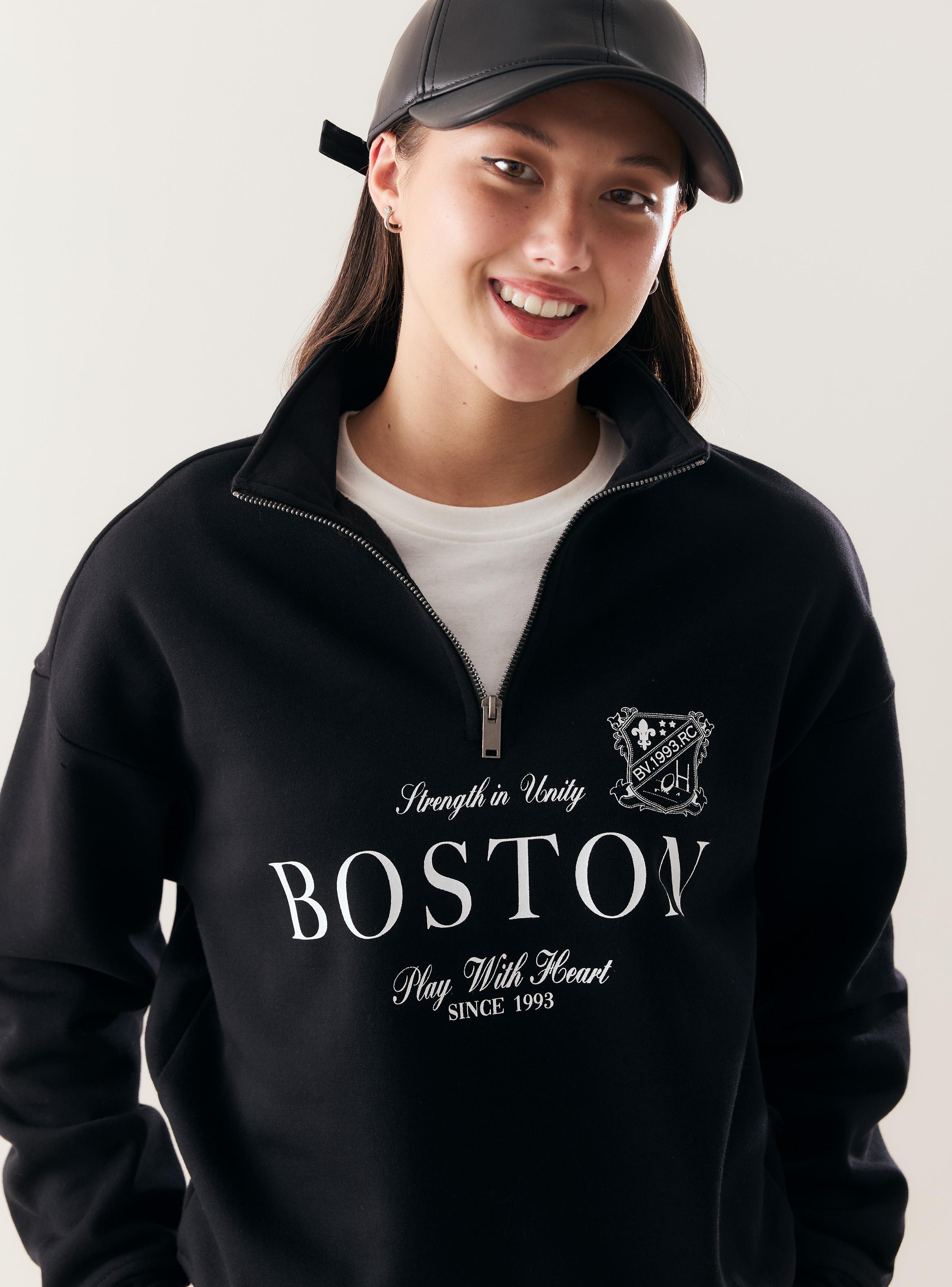 Polerón Estampado Universitario Cuello Alto-2
