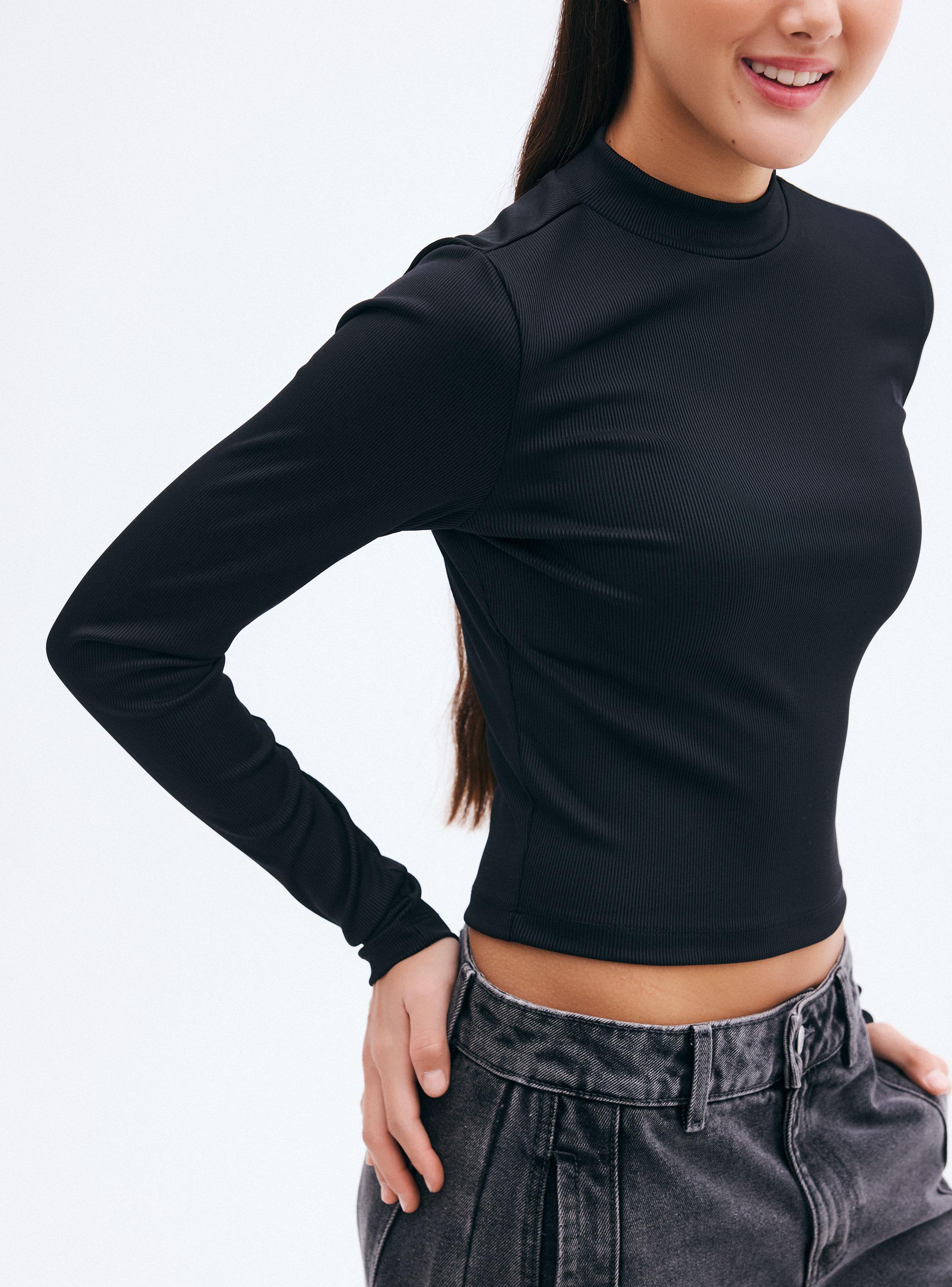 Polera Básica Manga Larga Cuello Redondo-3