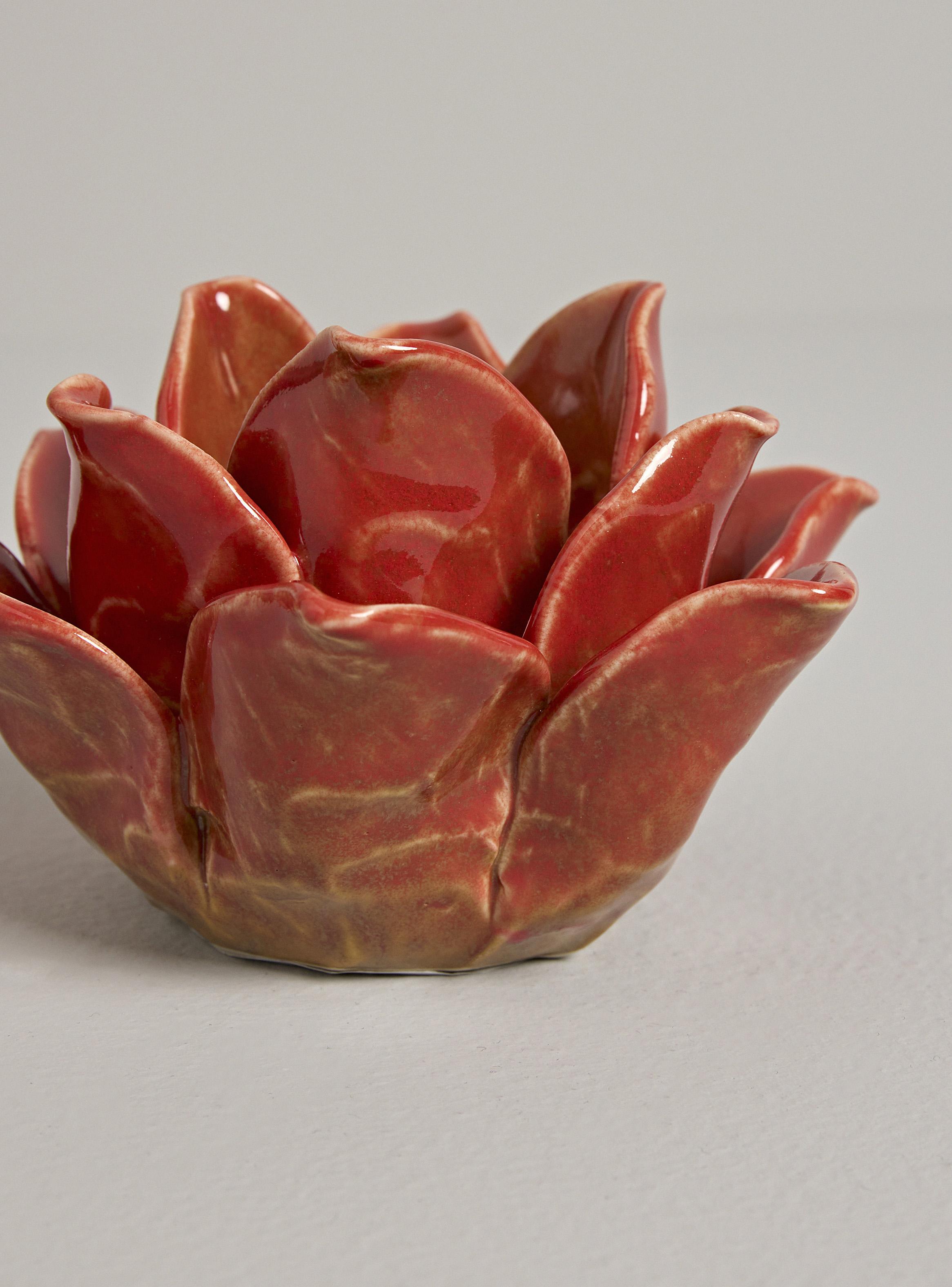 Flor Decorativa Cerámica 3-2