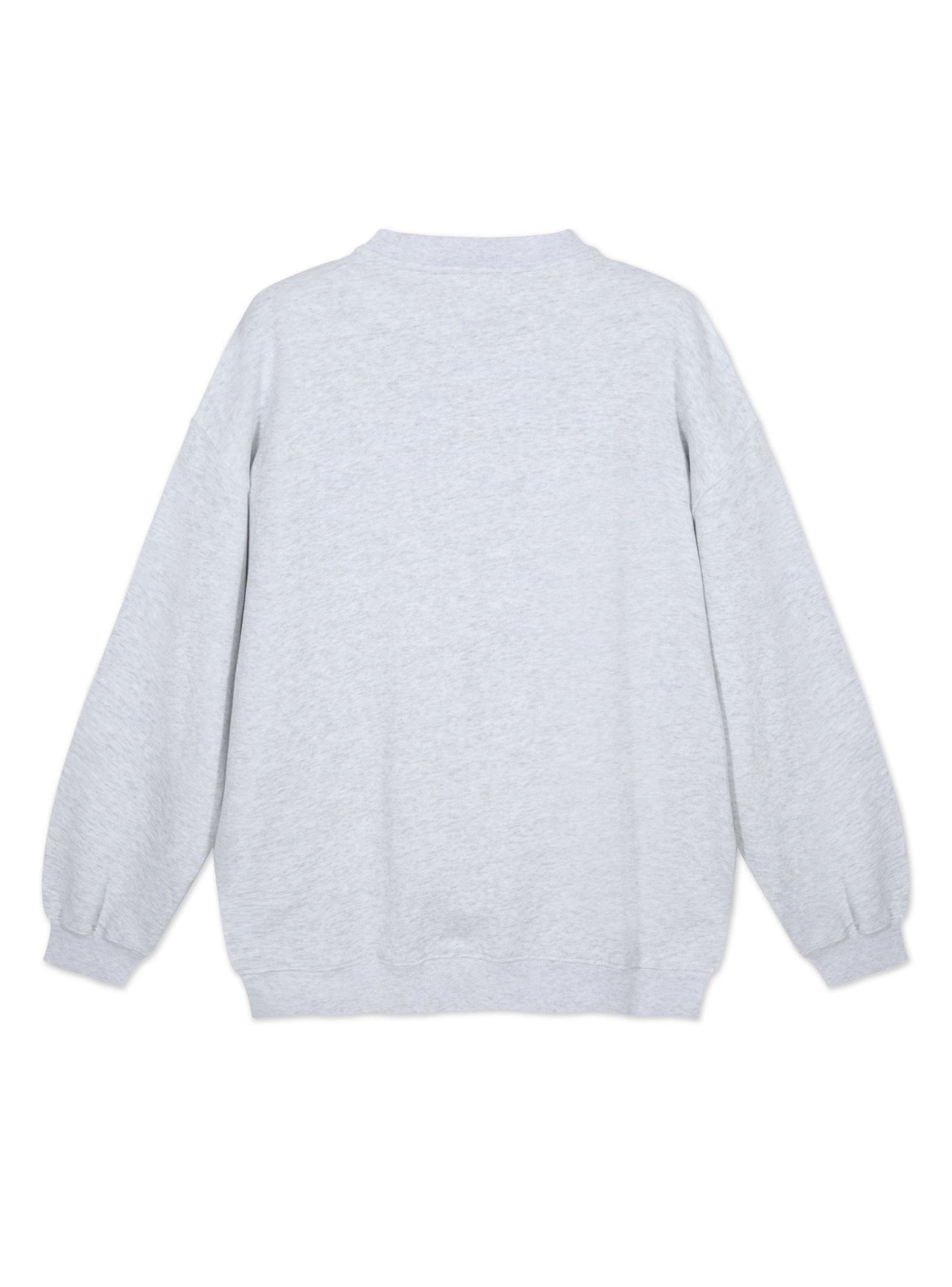 Polerón Light Gray Crewneck Sport Club Inignia-2