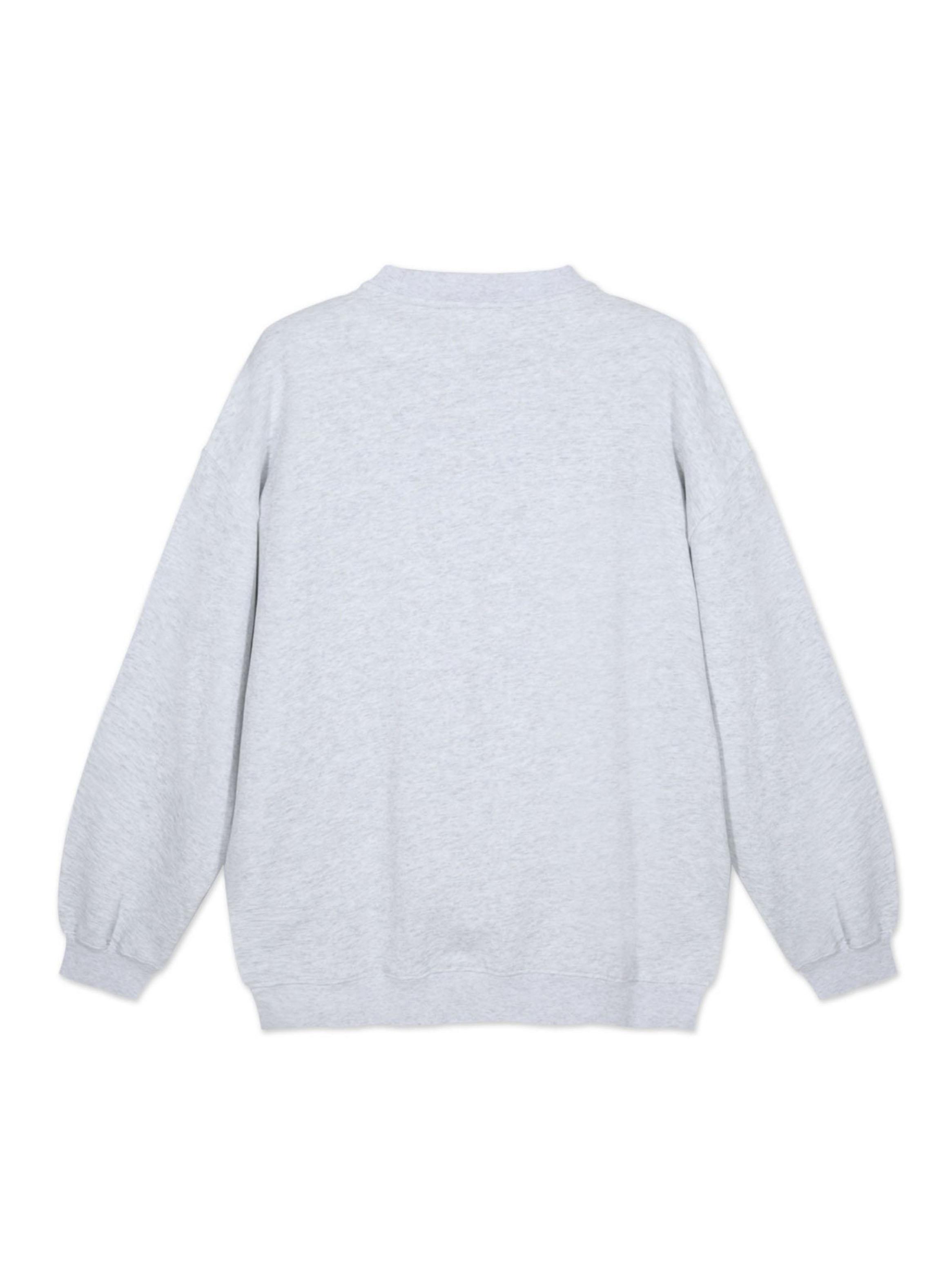 Polerón Light Gray Crewneck Brand-2