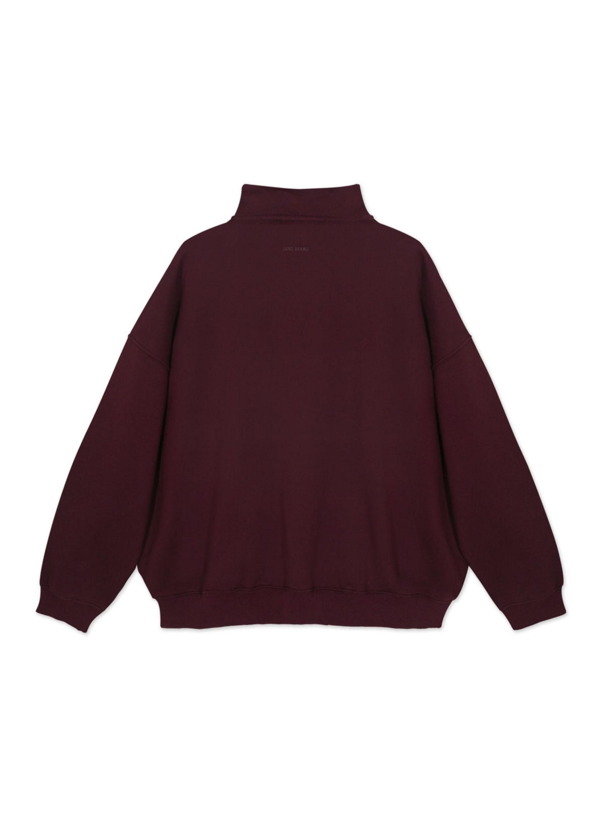 Polerón Burgundy Mock Neck Brand-2