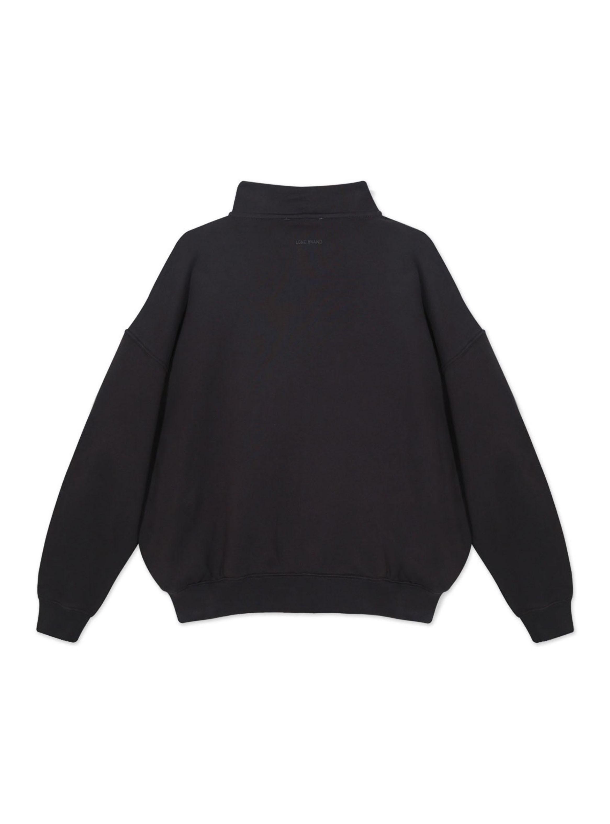 Polerón Charcoal Mock Neck Brand-2