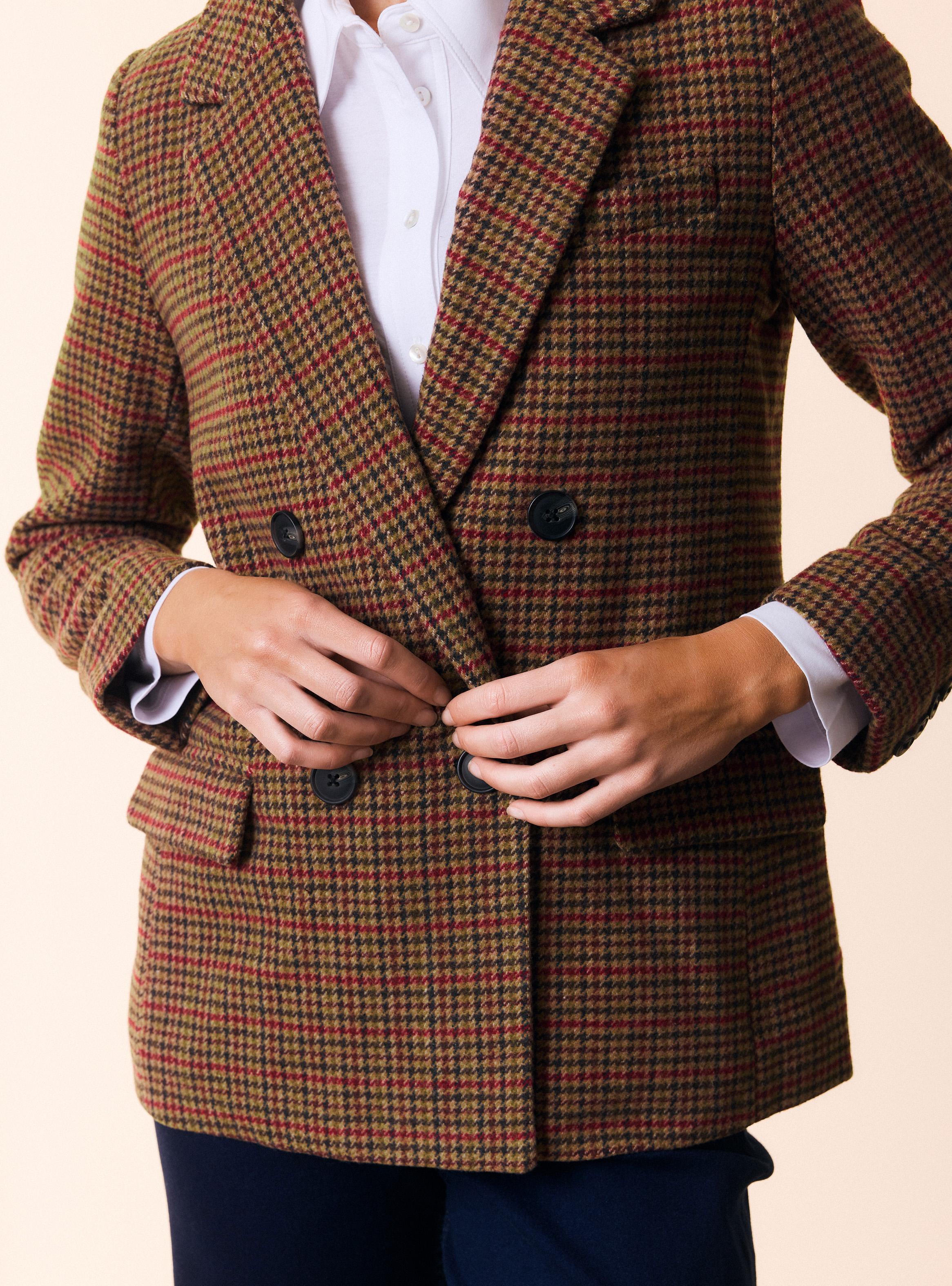 Blazer Cuadrillé con Doble Abotonadura-3