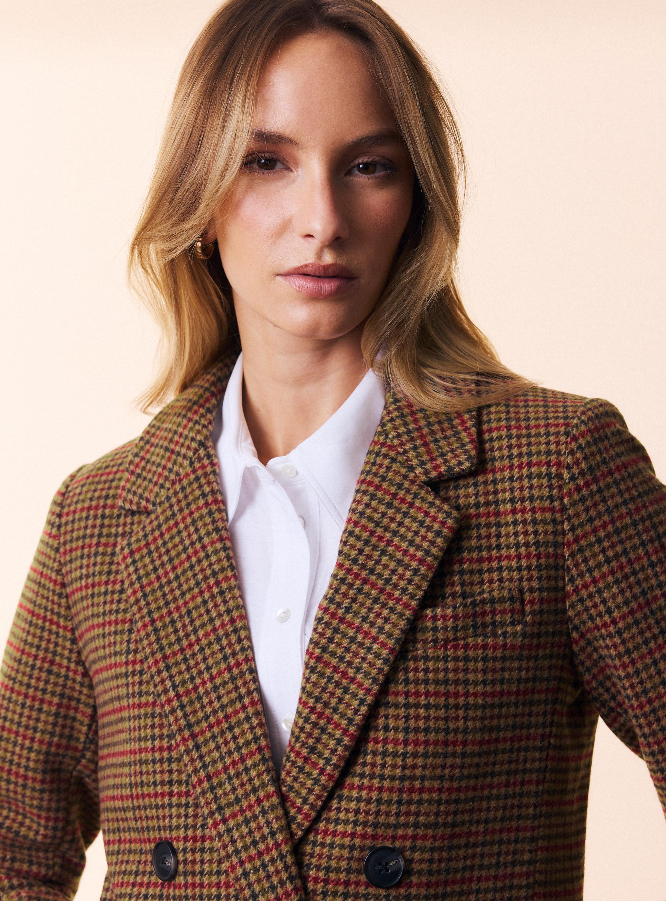 Blazer Cuadrillé con Doble Abotonadura-2