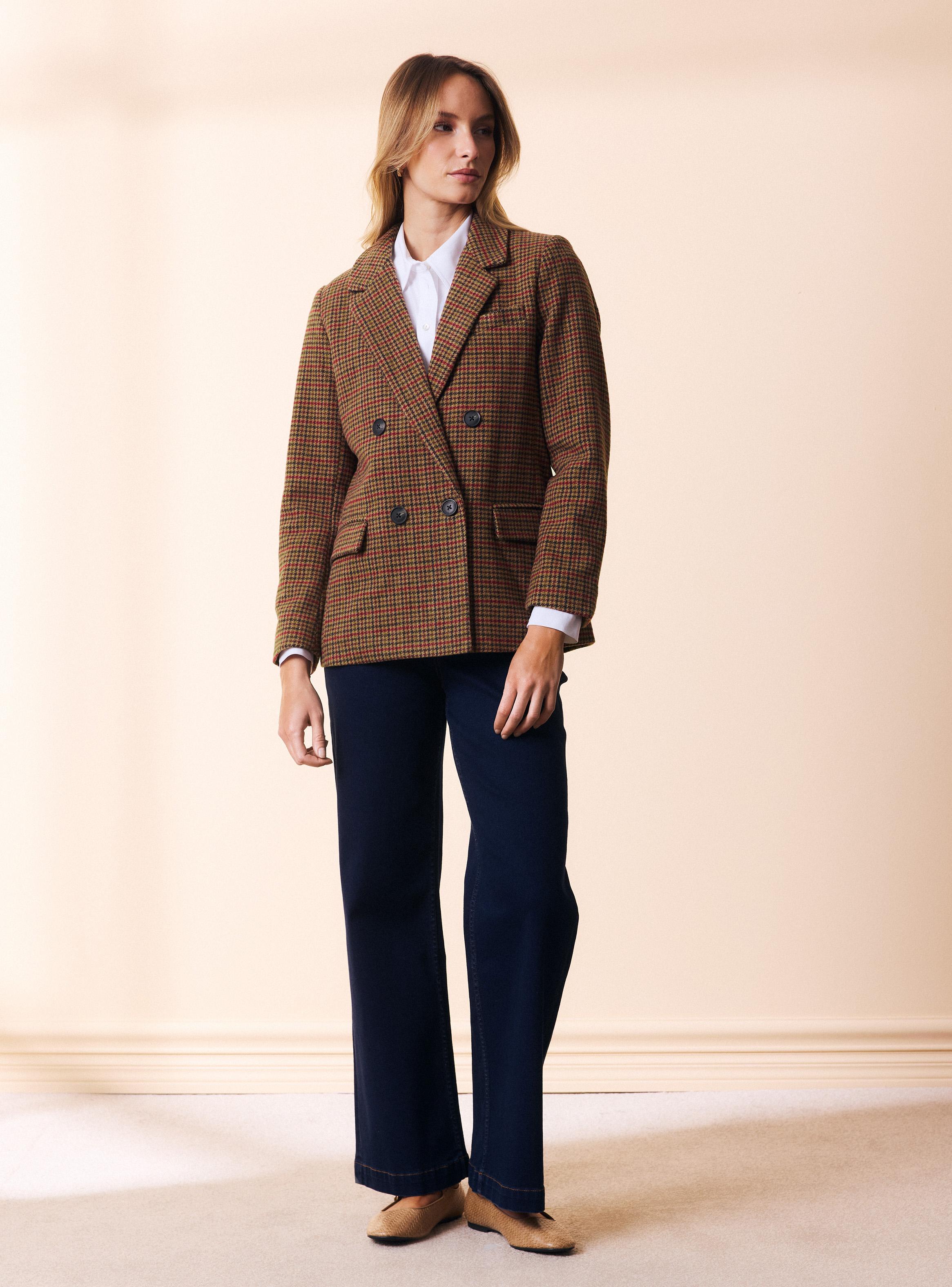Blazer Cuadrillé con Doble Abotonadura-4