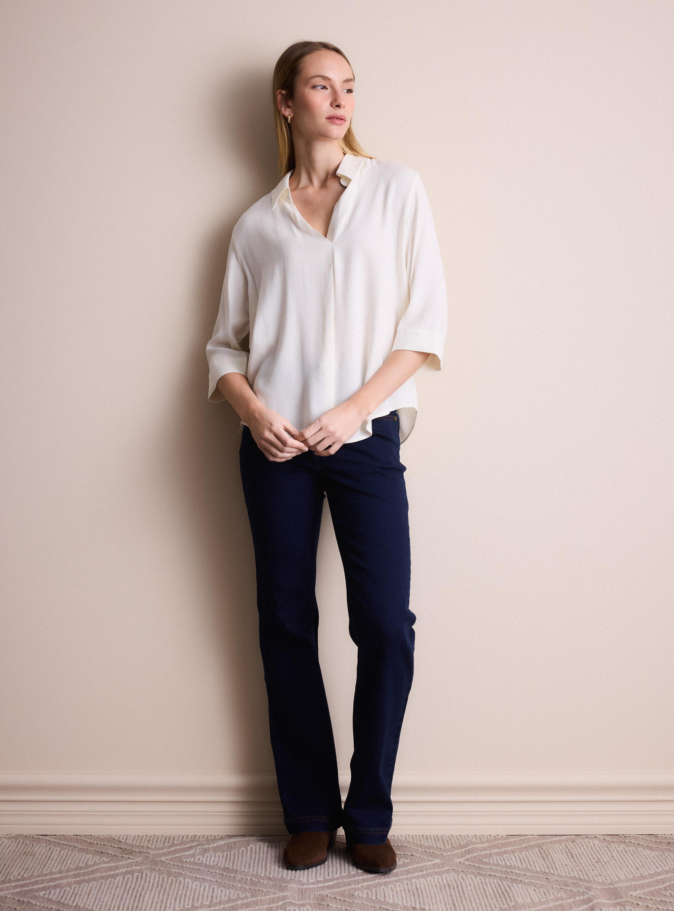 Blusa con Tabla en Escote-4
