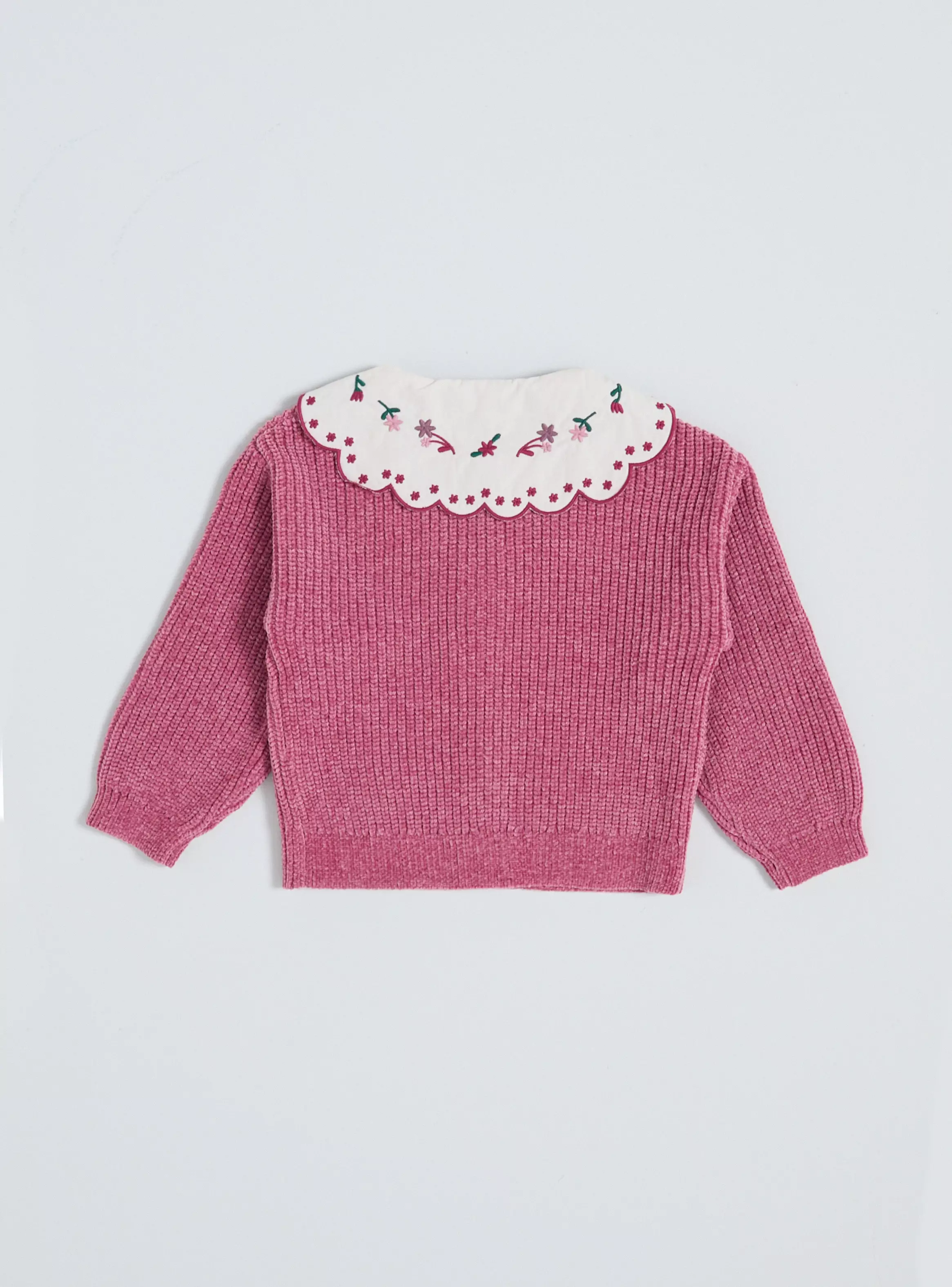Sweater Cuello con Bordado Floral-2