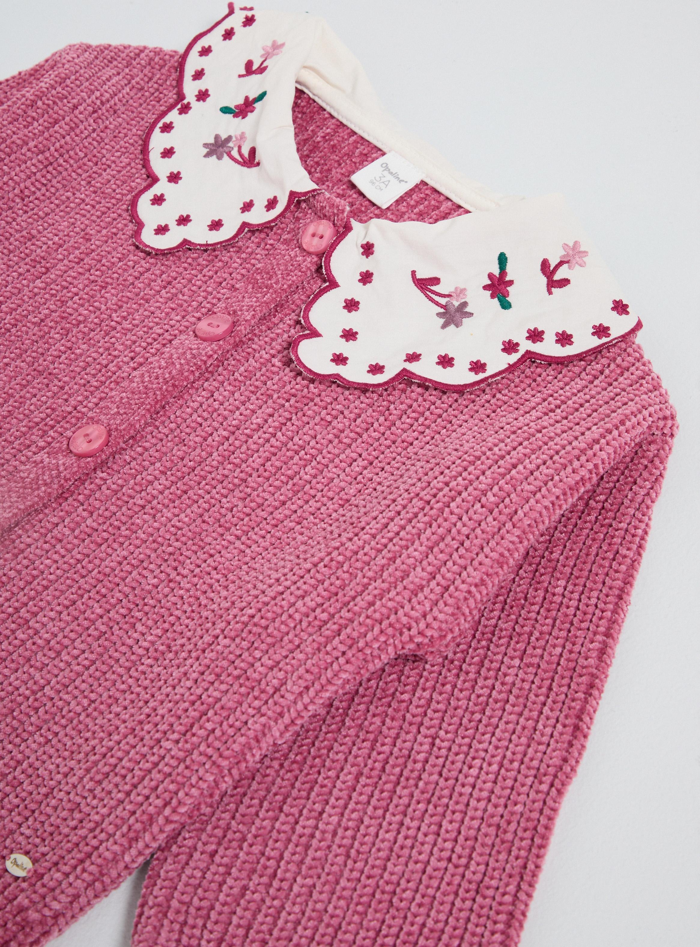Sweater Cuello con Bordado Floral-3