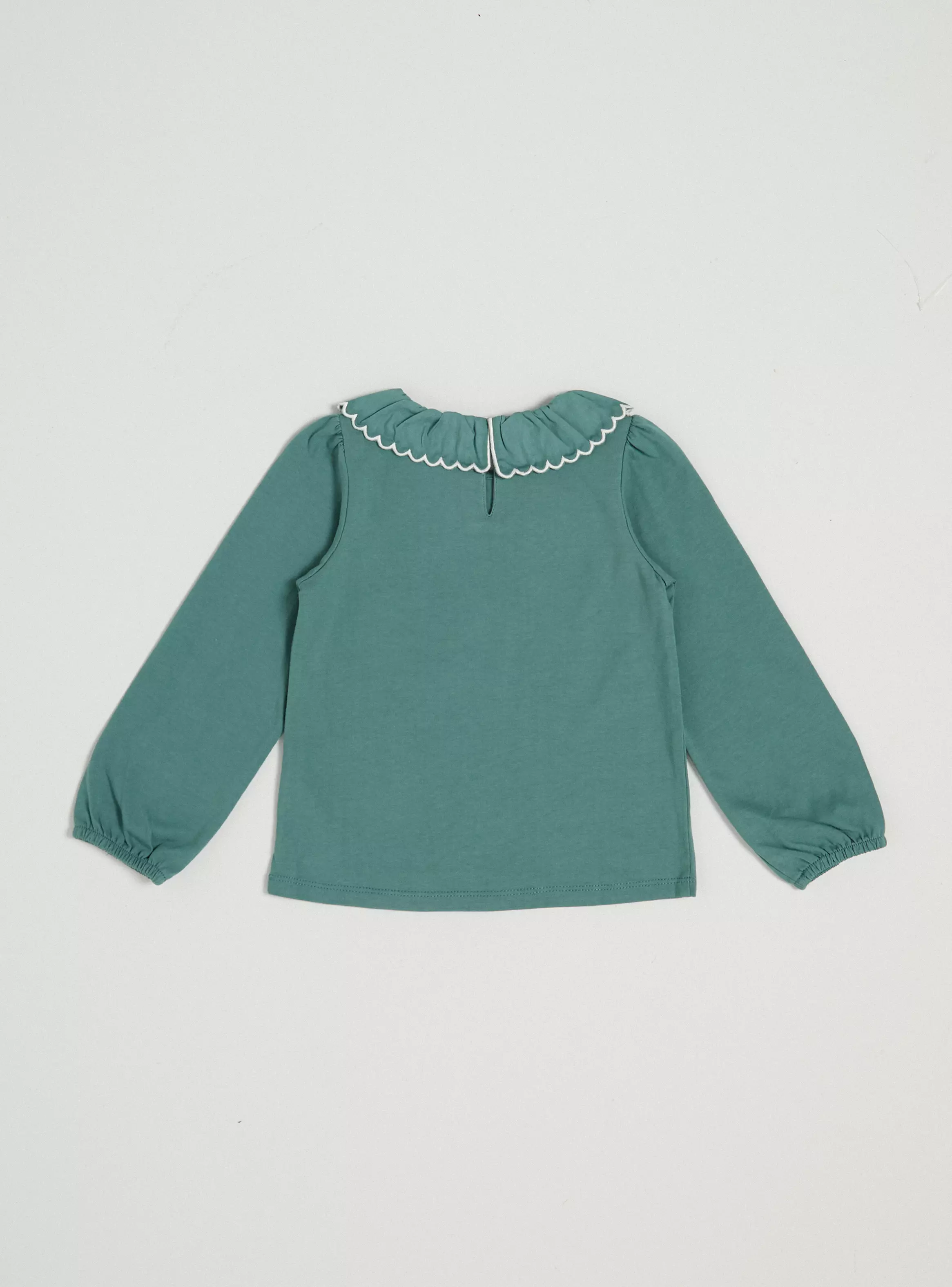 Polera Scalop en Color Contrastante-2