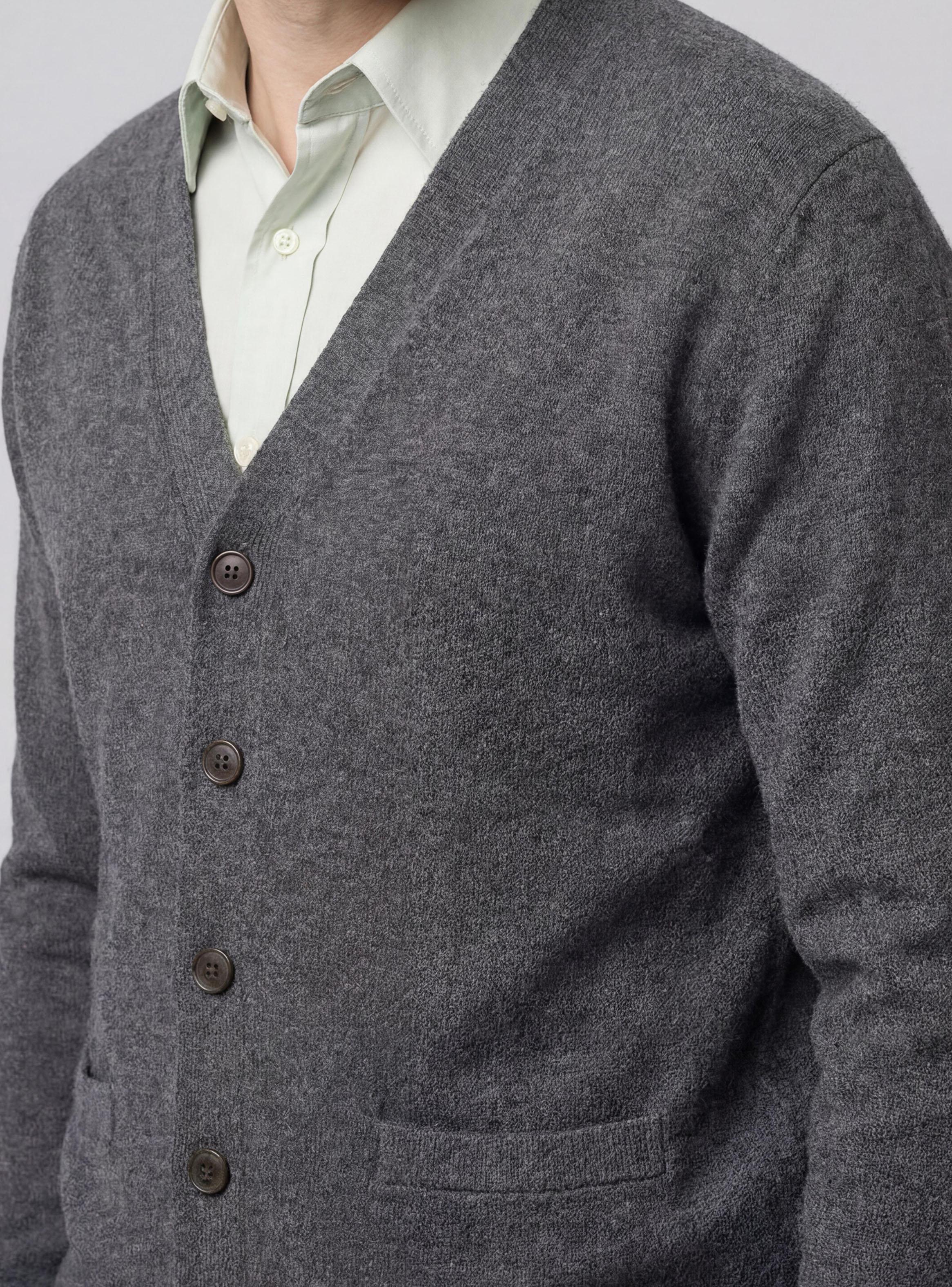 Chaleco Liso Abotonado Lana Merino-2