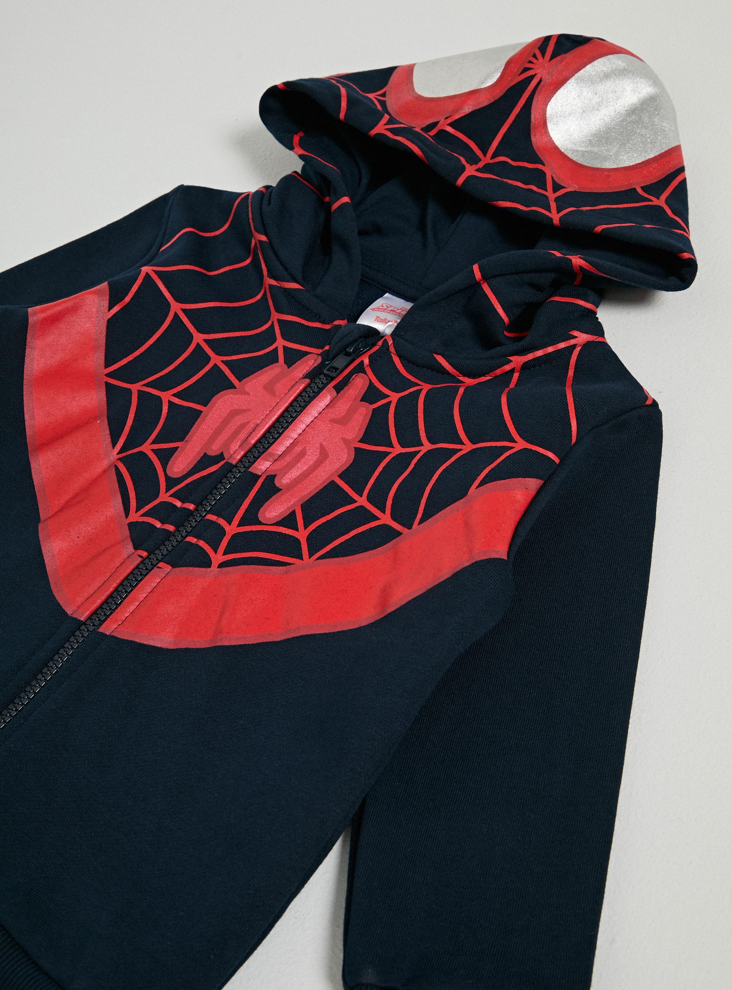 Polerón con Gorro Toddlero Araña Marvel-4