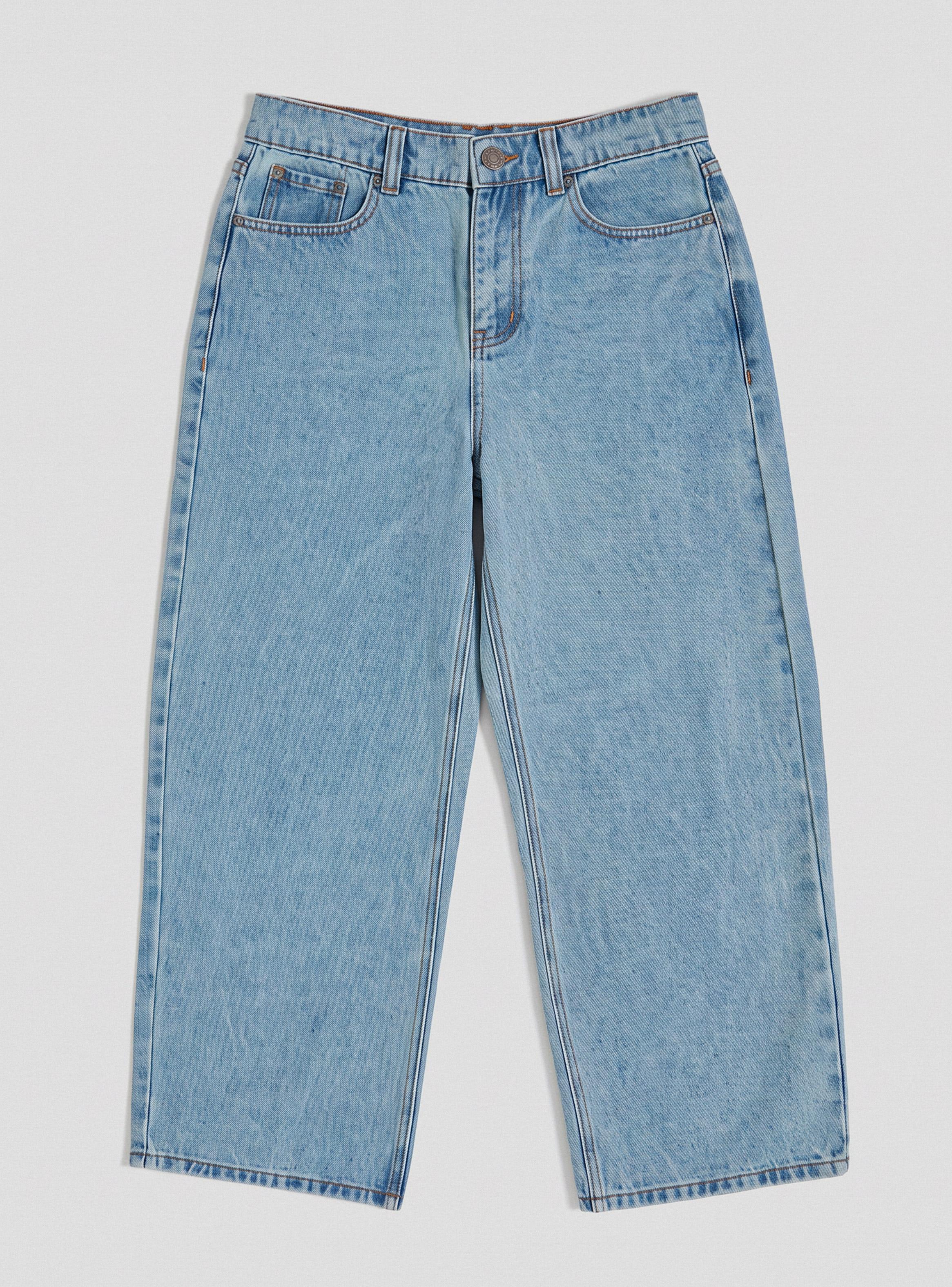 Jeans Loose Fit con Botón Niño-1