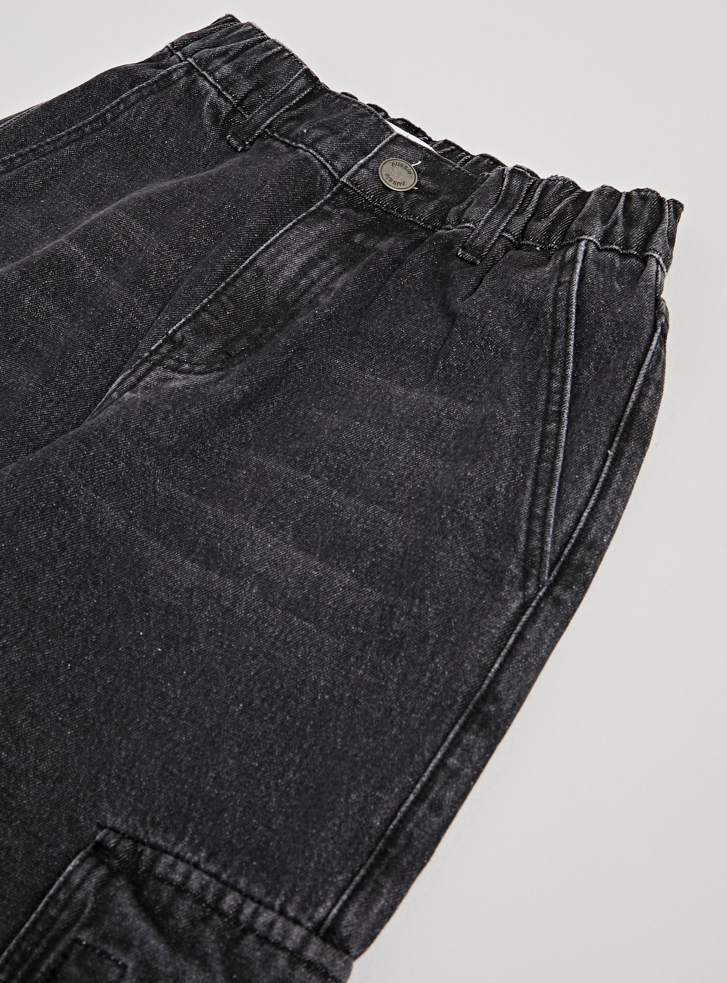 Jeans Jogger Bolsillos Cargo con Pretina Elástica-3