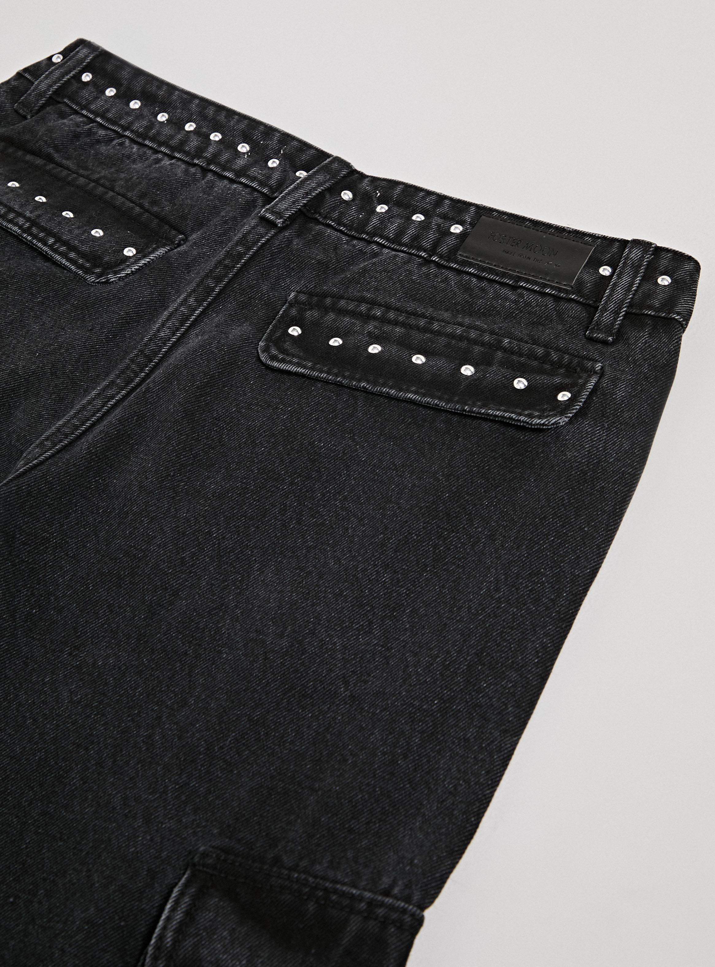 Jeans Mini Tachas Pretina-2