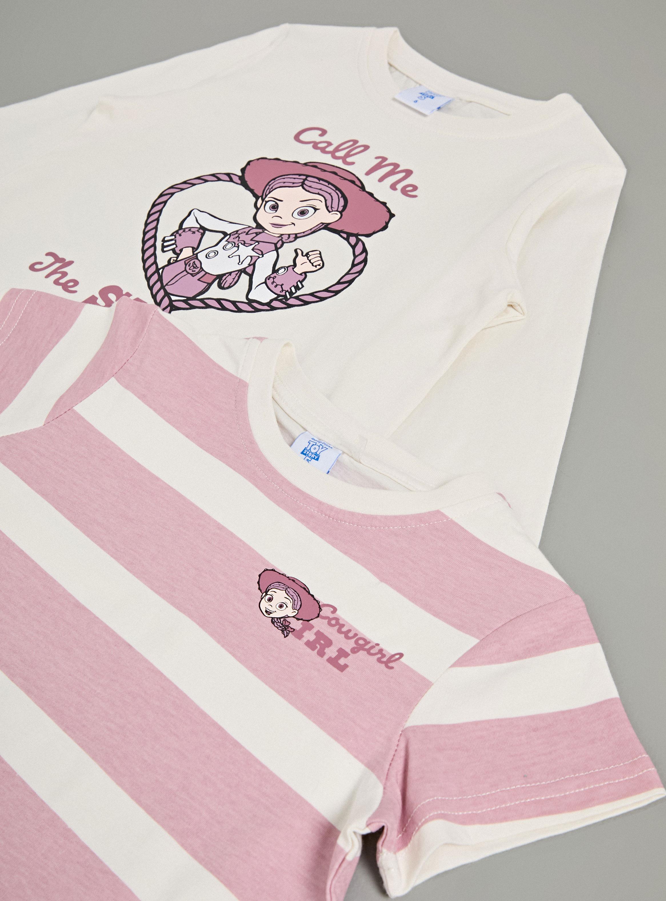 Polera Pack Estampado y Rayas Jessie Toy Story 5-3