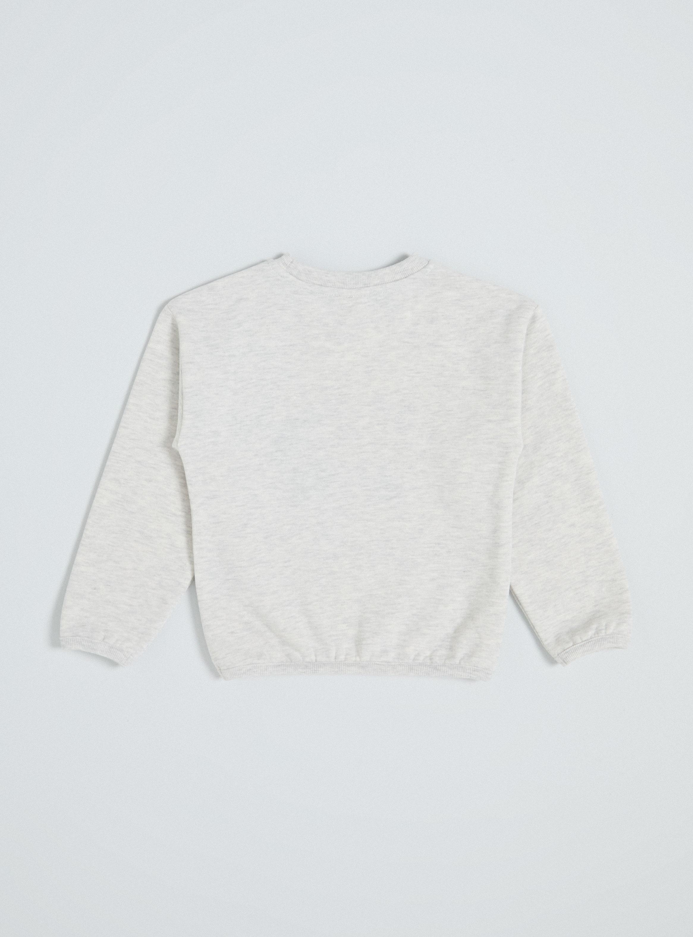 Polerón Cuello Redondo con Estampado Texto Decorativo-2