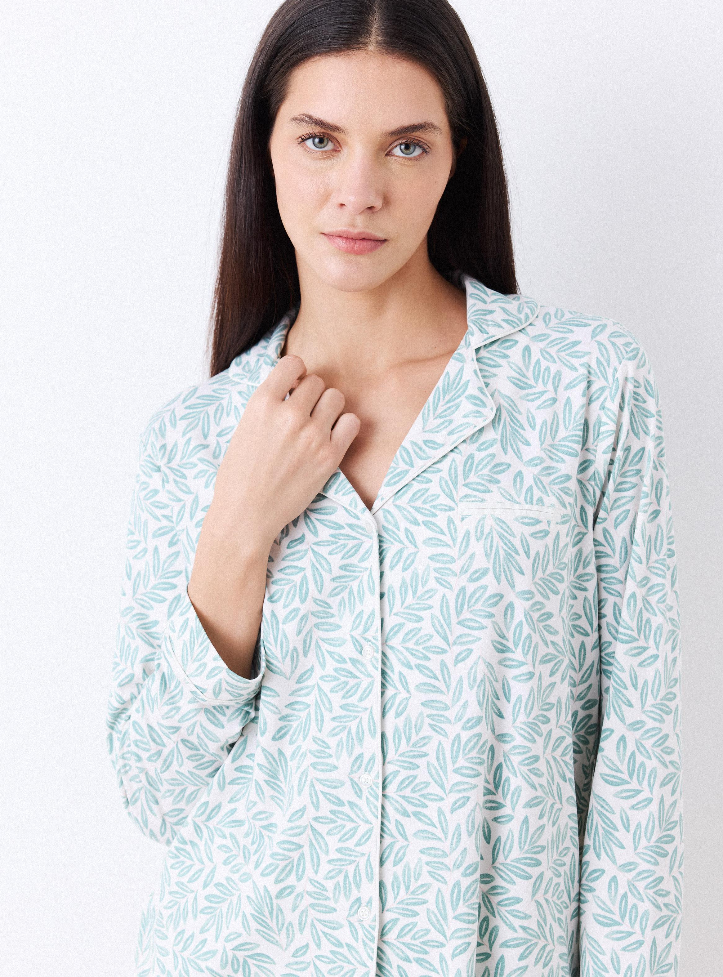 Pijama Camisero Abotonado Estampado-2
