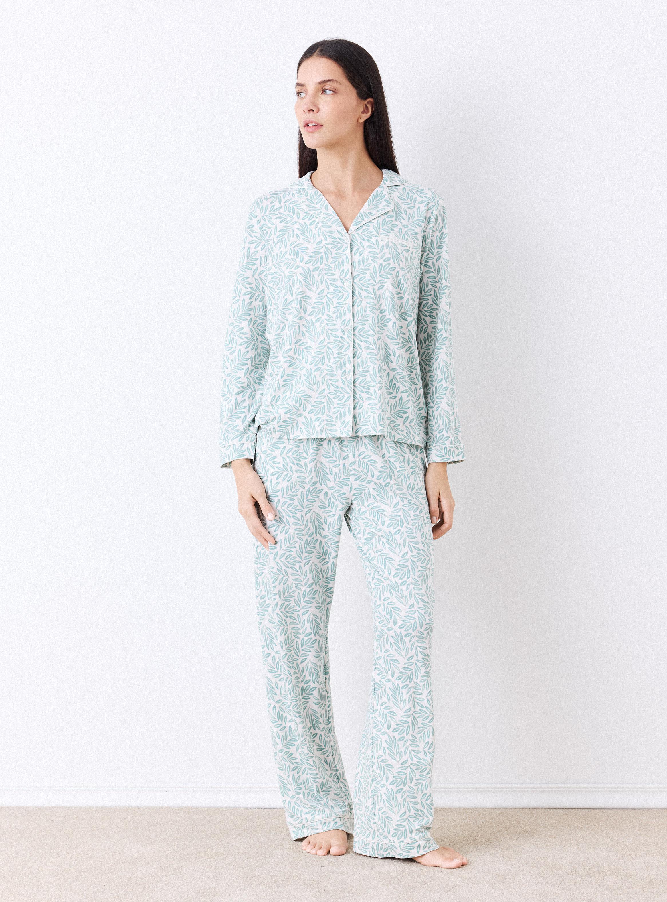 Pijama Camisero Abotonado Estampado-4