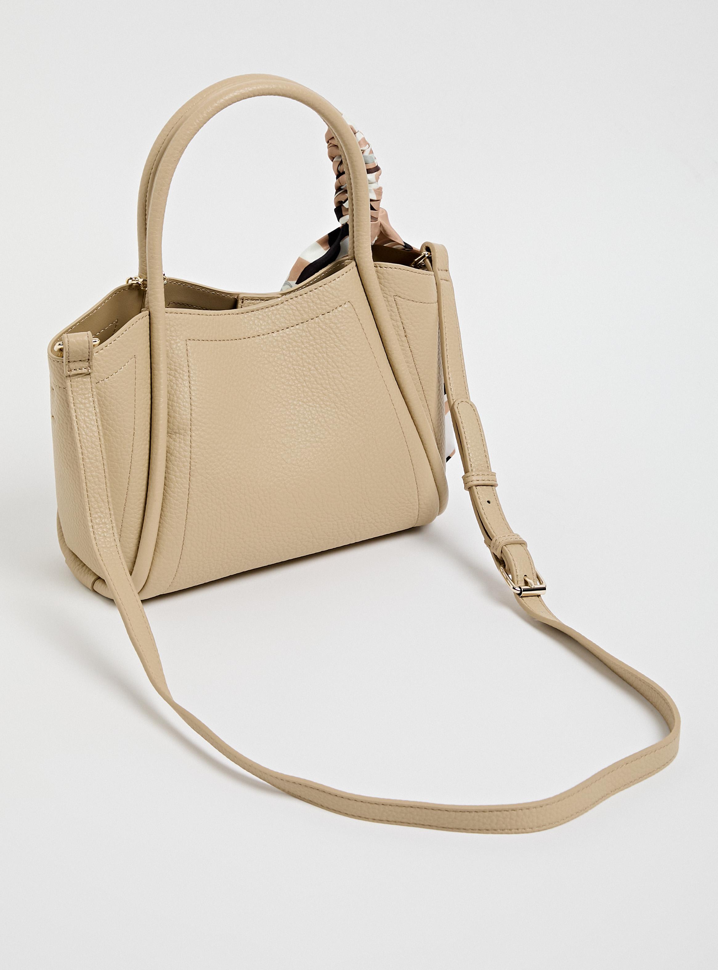 Cartera de Hombro con Pañuelo Decorativo-4