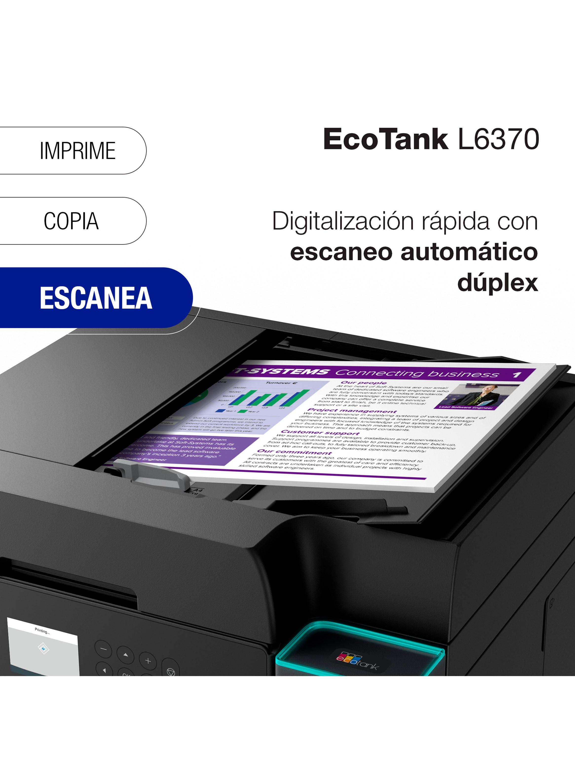 Impresora Tinta Continua Multifuncional Epson L6370-5