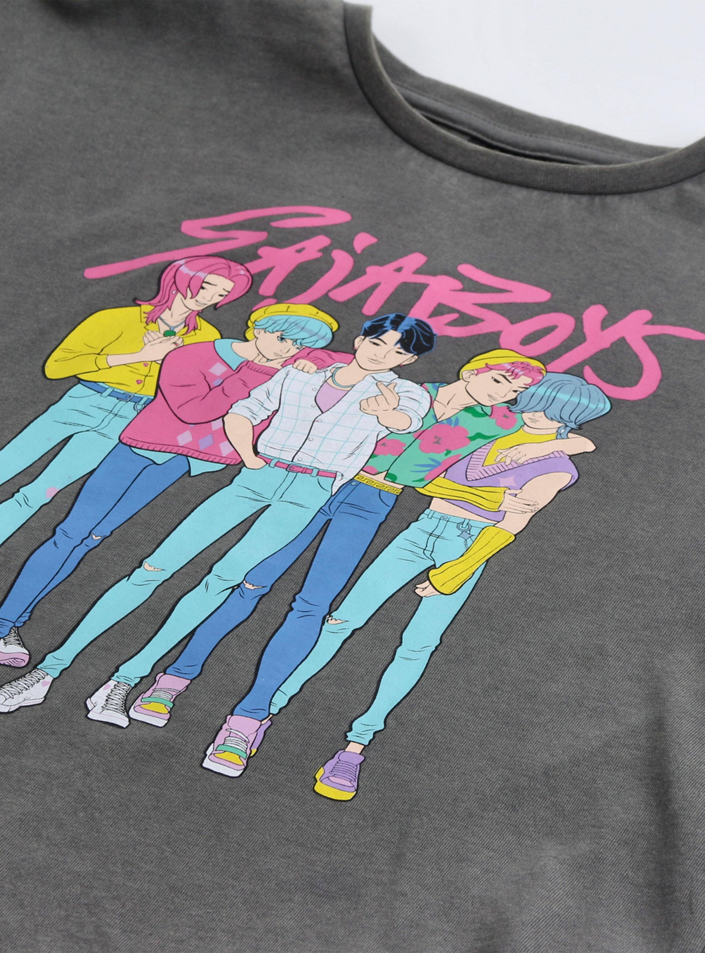 Polera Manga Larga Saja Boys K-Pop Demon Hunters Niña-2