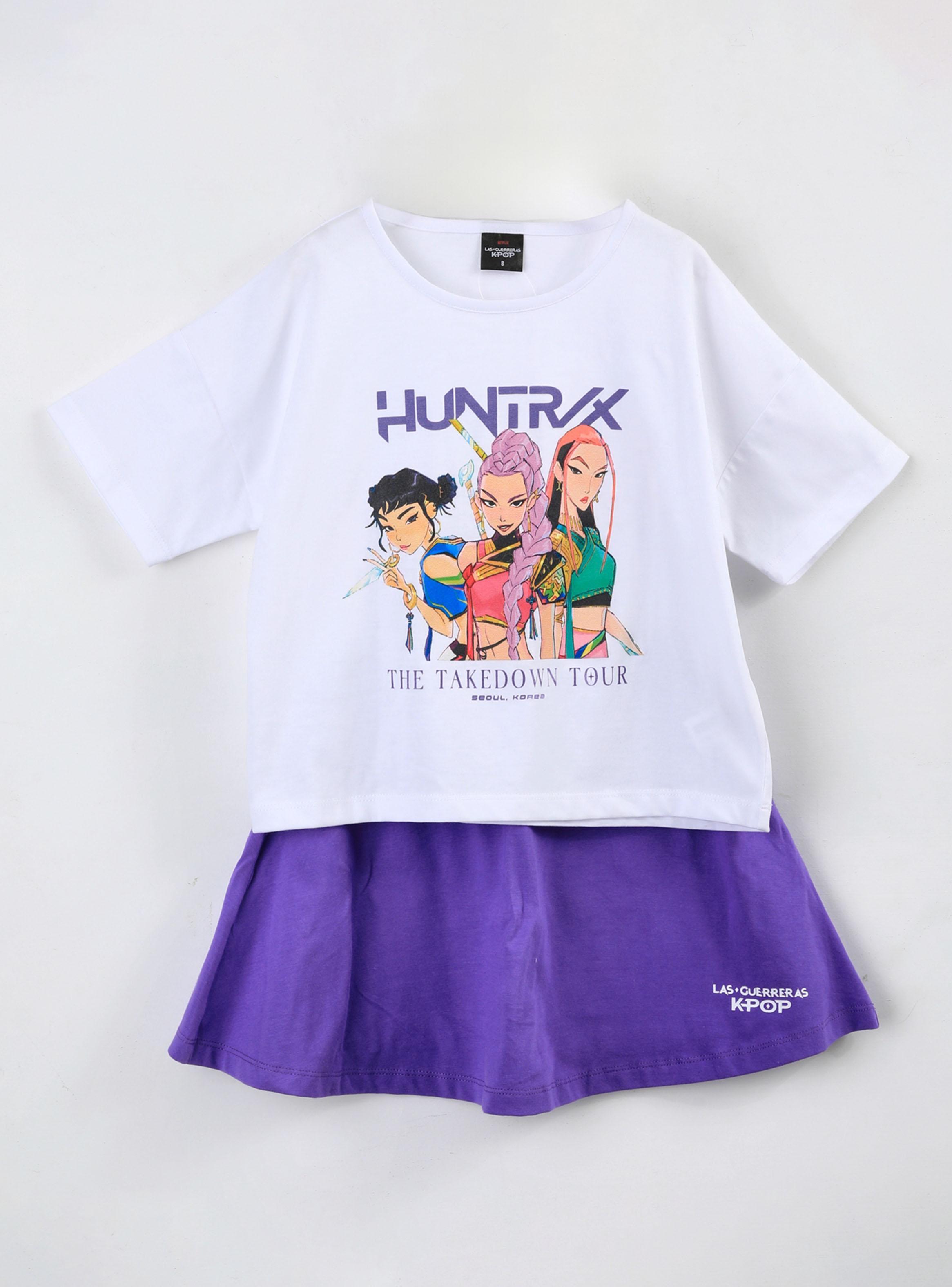 Conjunto Polera y Falda Short K-Pop Demon Hunters Niña-1