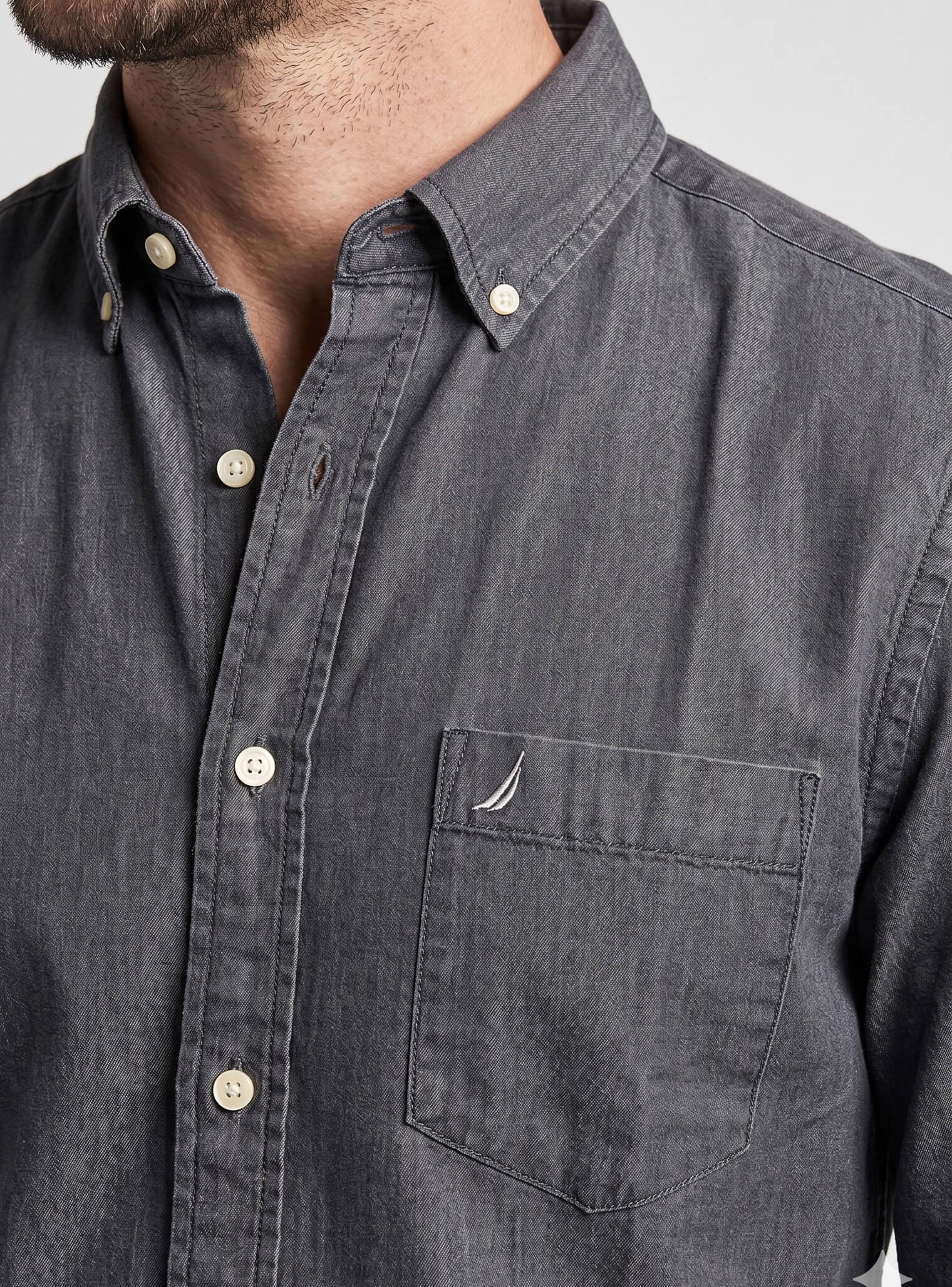 Camisa Denim Manga Larga Botones-2