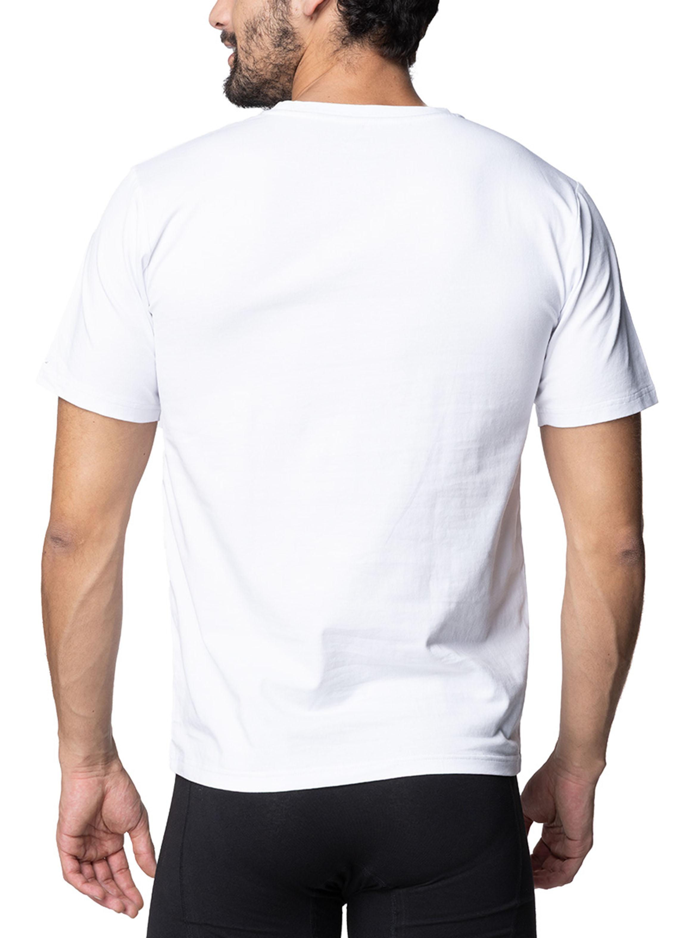 Camiseta Manga Corta  Cuello Redondo Algodón Liso-1