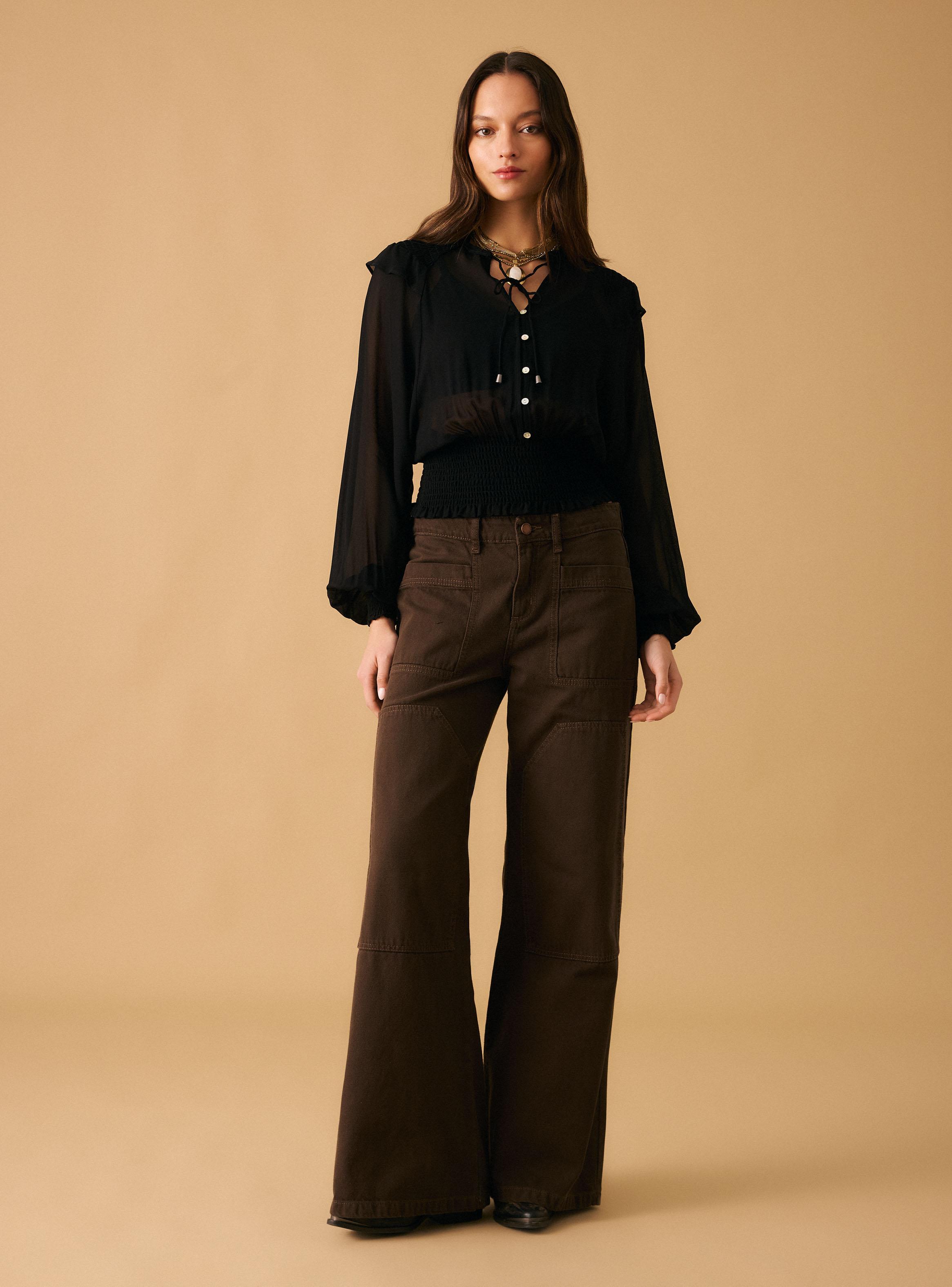 Blusa Estampada Elasticado en Cintura-4
