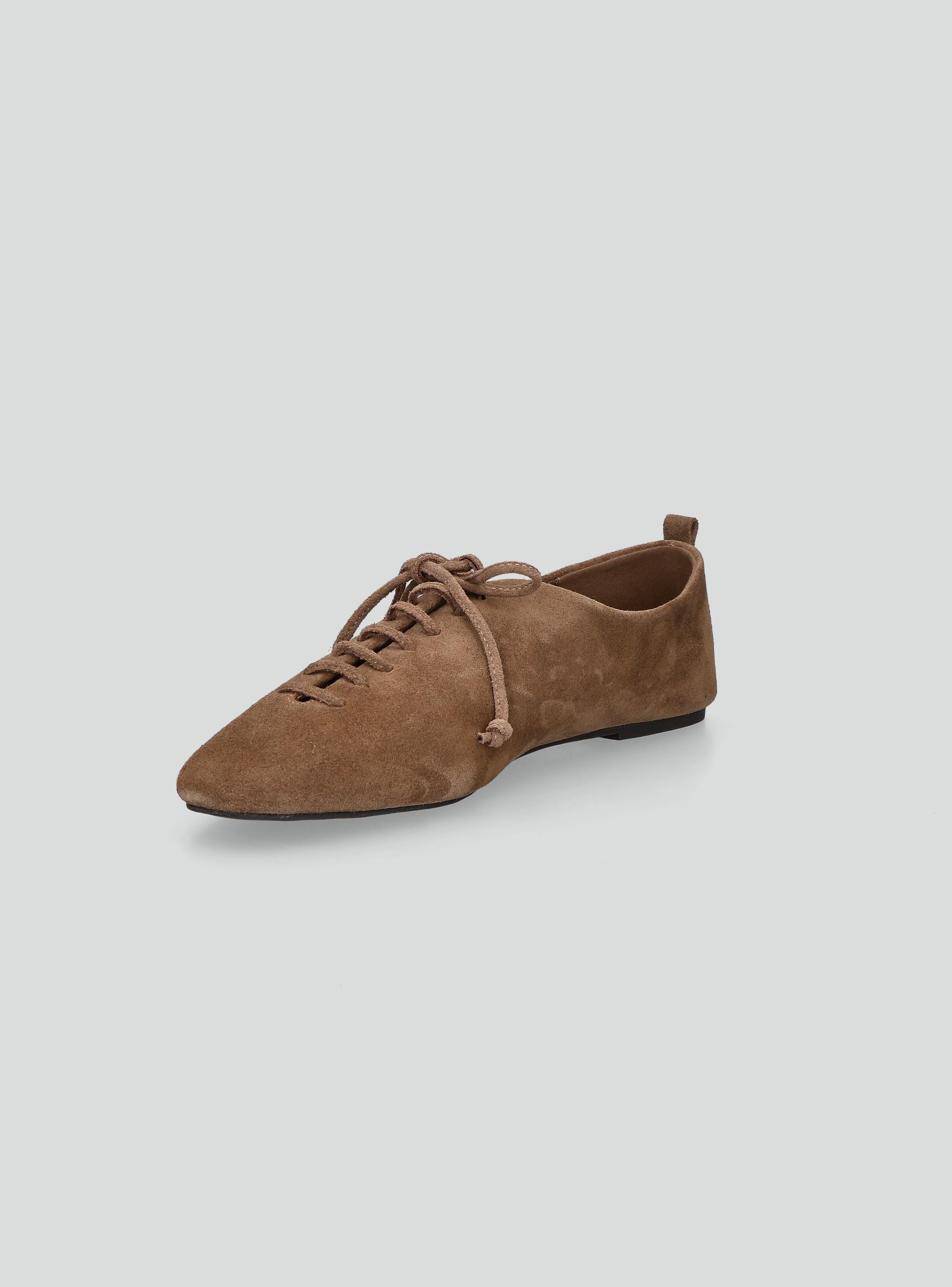 Zapato Casual Acordonado de Cuero Tipo Derby Mujer-2