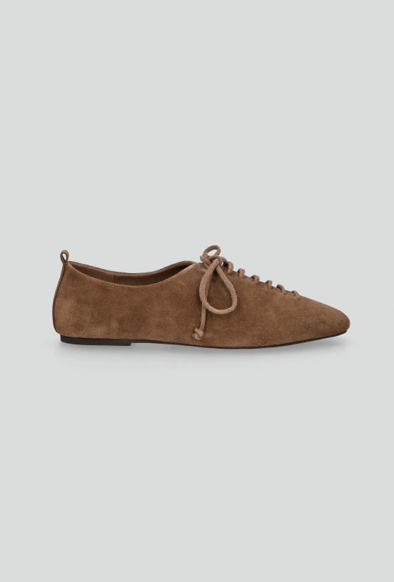 Zapato Casual Acordonado de Cuero Tipo Derby Mujer-4