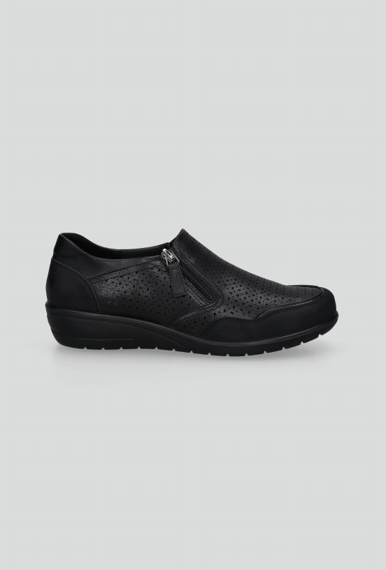 Zapato Casual con Perforaciones Decorativas Slip-On Mujer-4