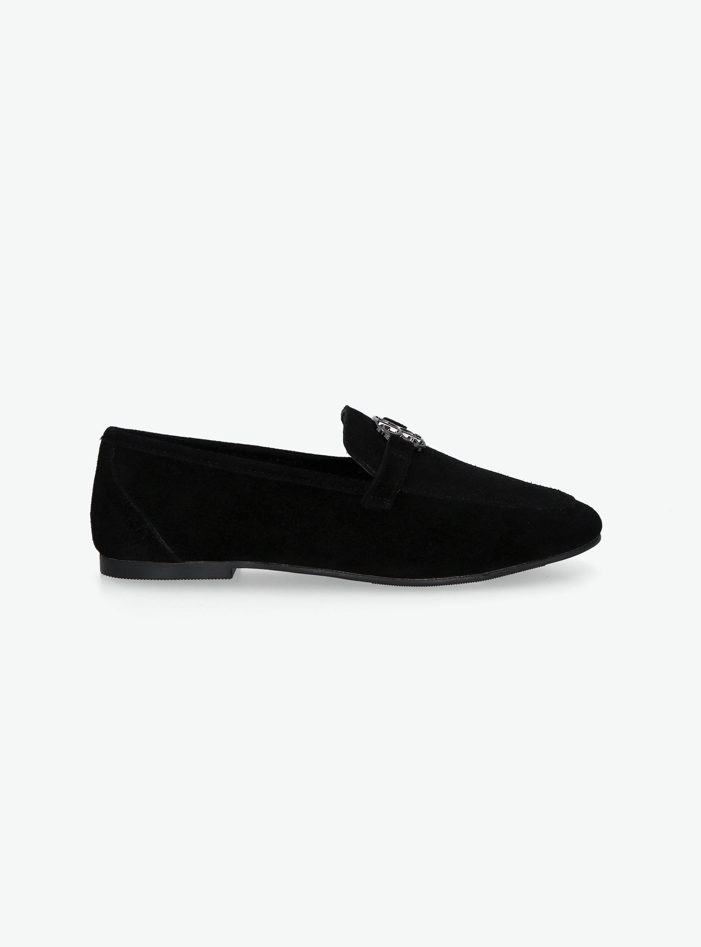 Mocasín Cuero con Hebilla Metálica Decorativa Mujer-1