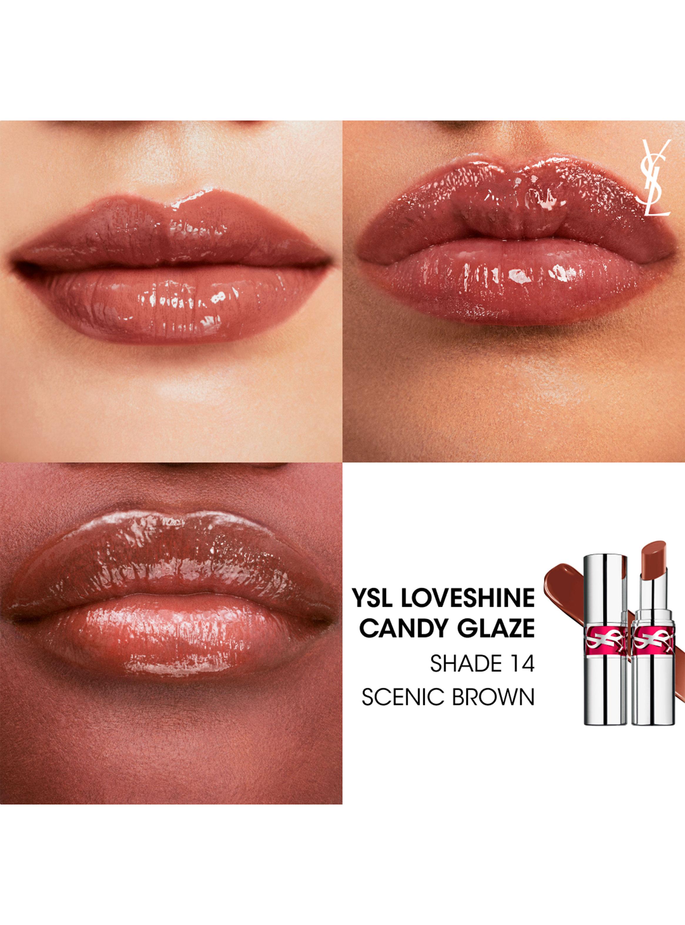 Brillo Labial YSL Loveshine Candy Glaze 14 Scenic Brown Yves Saint Laurent-2