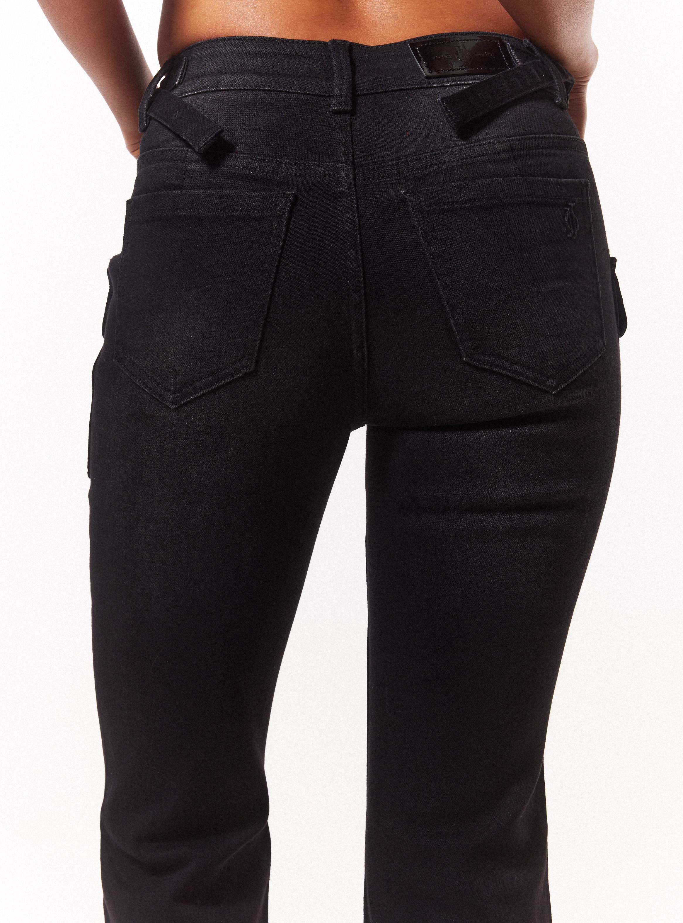 Jeans Flare con Bolsillos con Broche Delantero-3