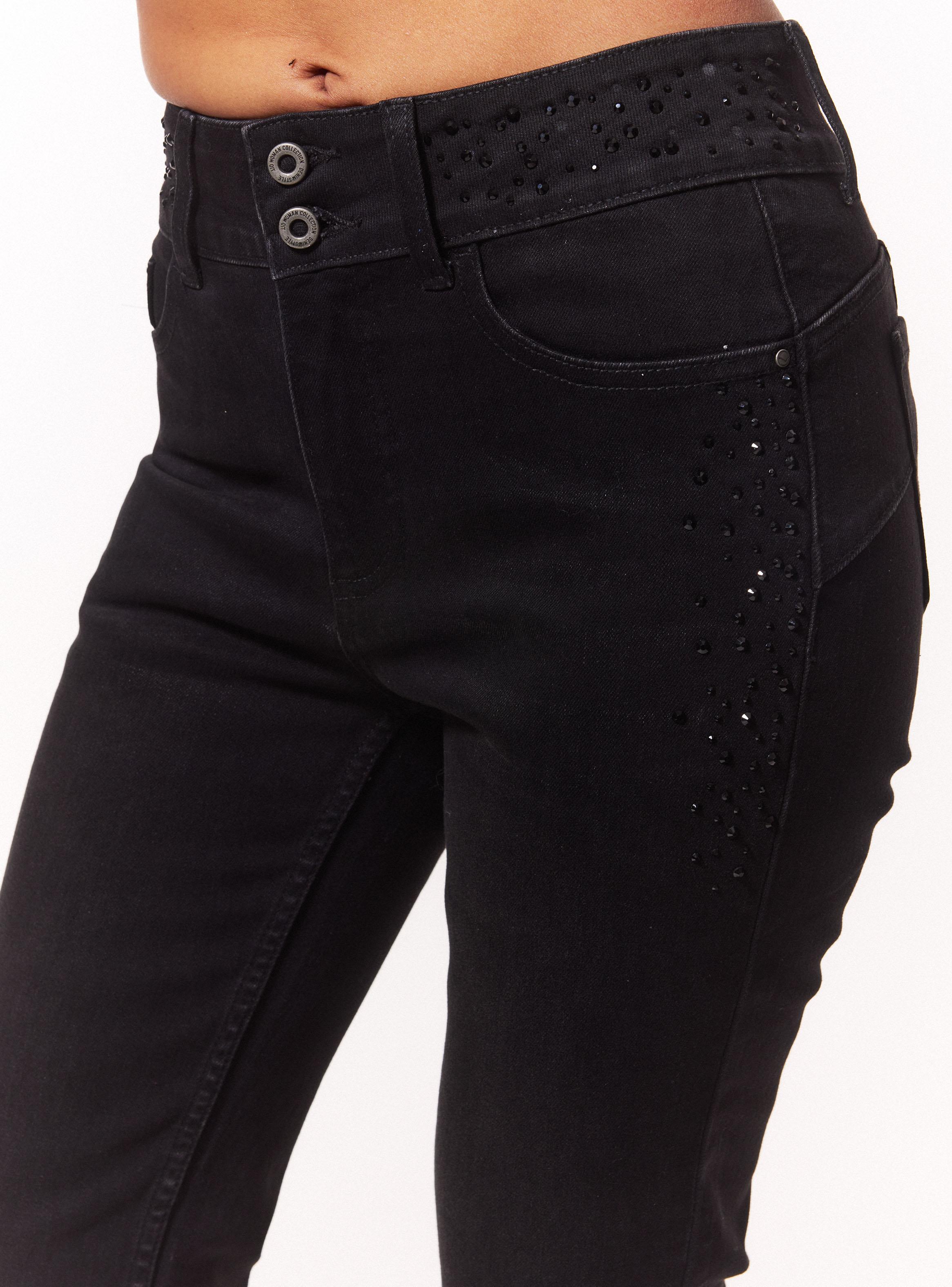 Jeans Slim con Strass en Pretina y Costado-2