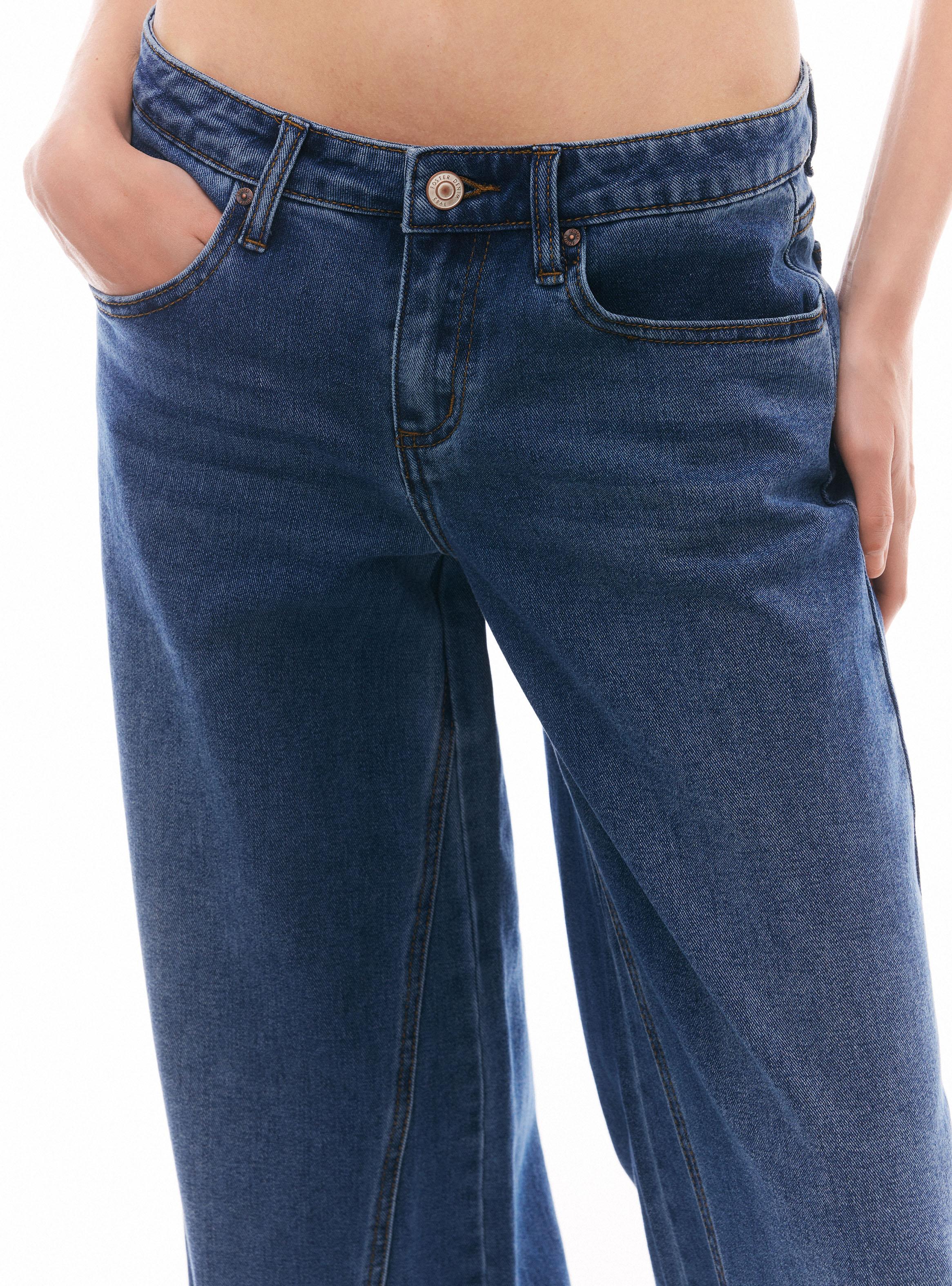Jeans Wide Leg Tiro Bajo Denim-2