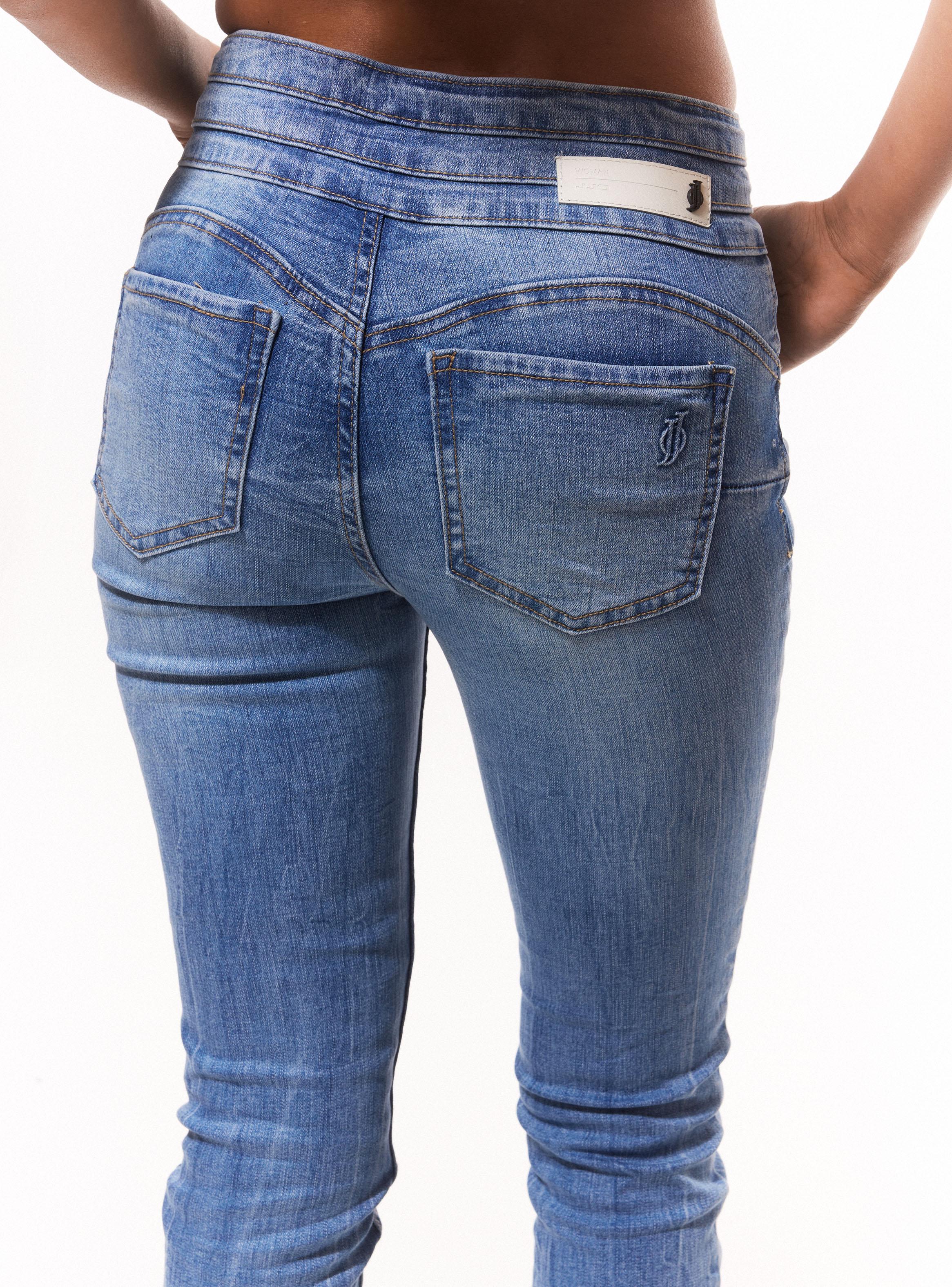 Jeans Skinny con Pretina Ancha con Alforzas-3