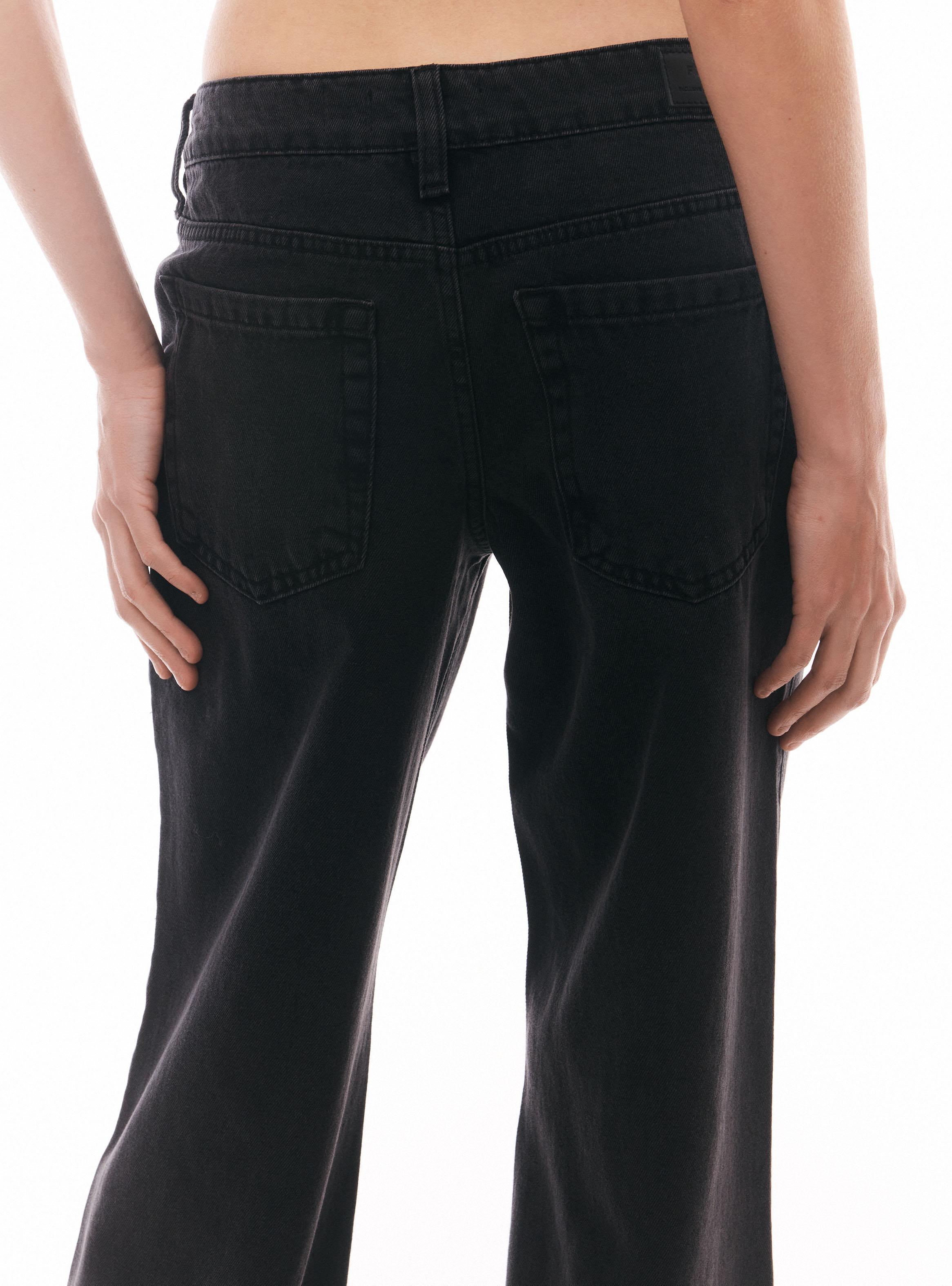 Jeans Diseño Corte Recto Tiro Bajo-3