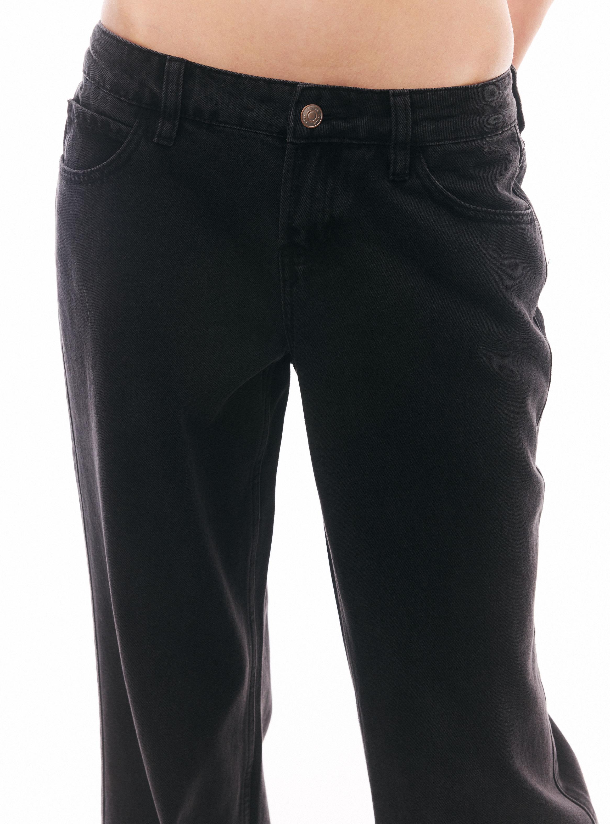 Jeans Diseño Corte Recto Tiro Bajo-2