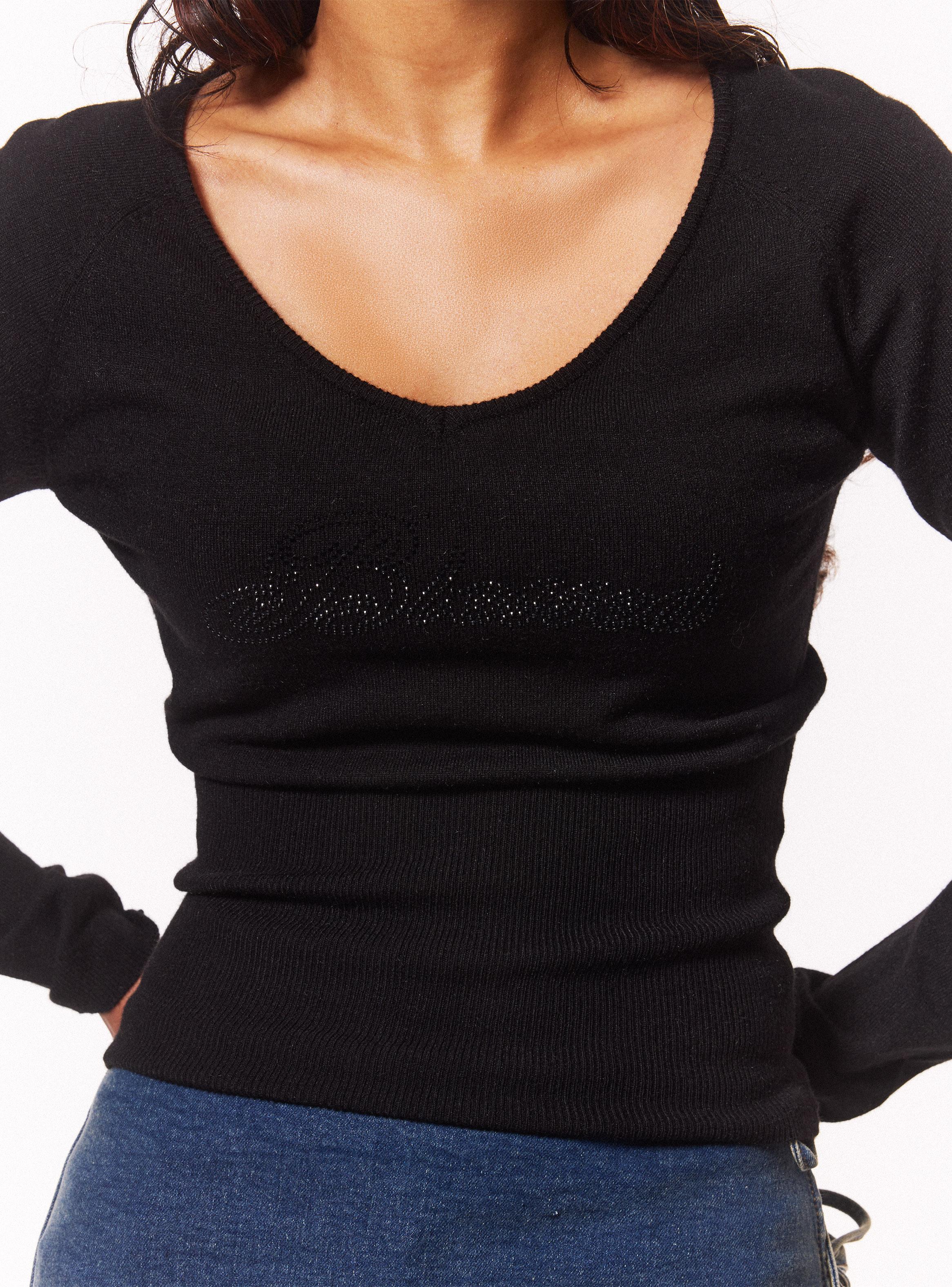Sweater Ajustado con Estampado Delantero-3