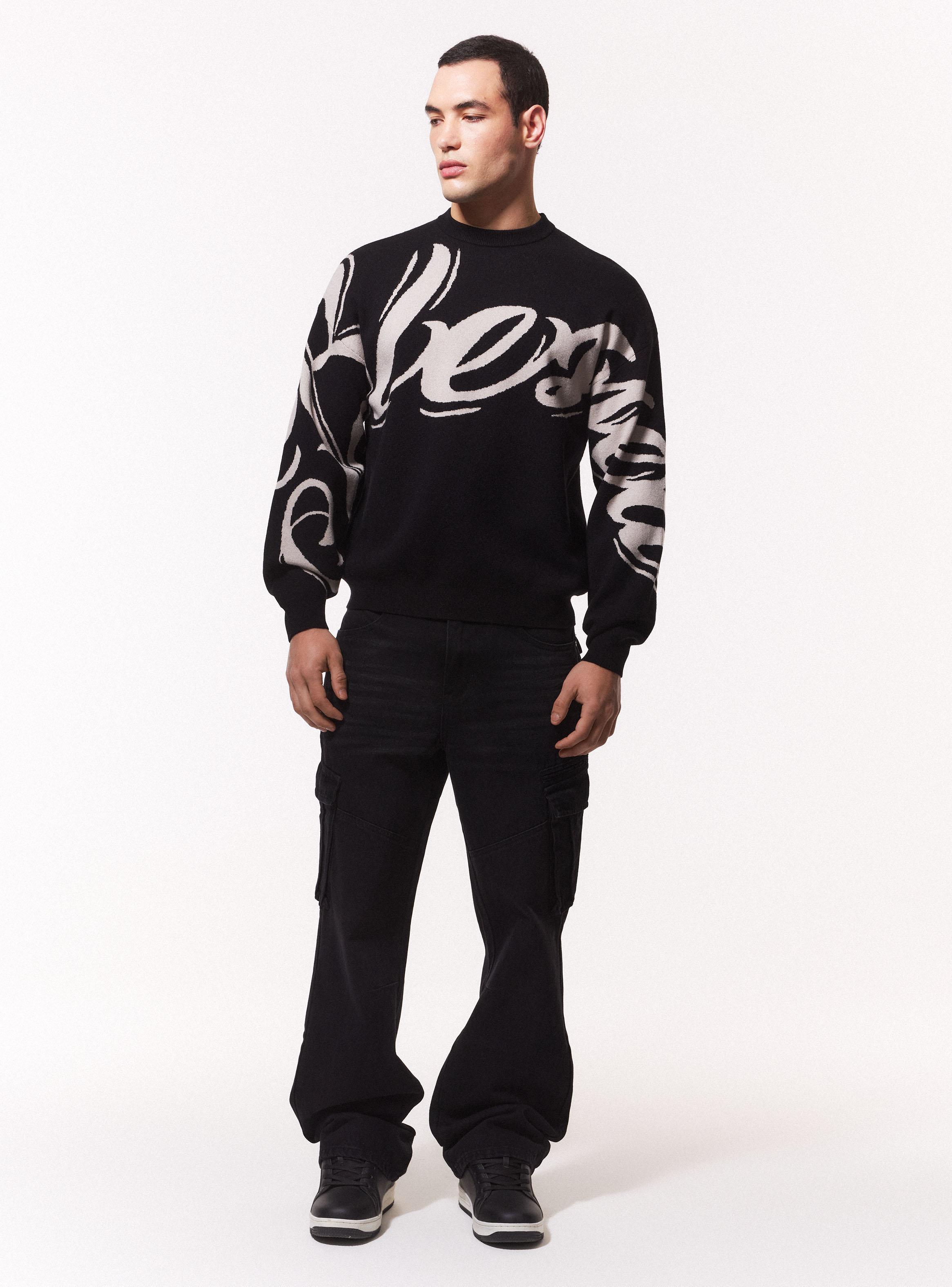 Sweater Boxy Texto Jacquard-4
