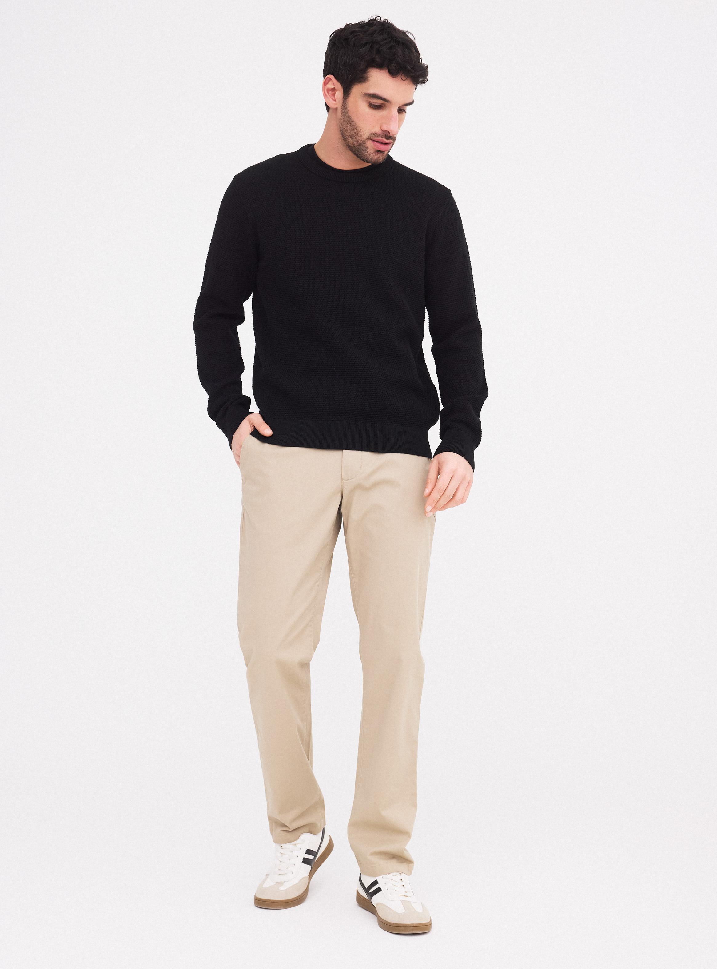 Sweater Cuello Redondo Sólido-4