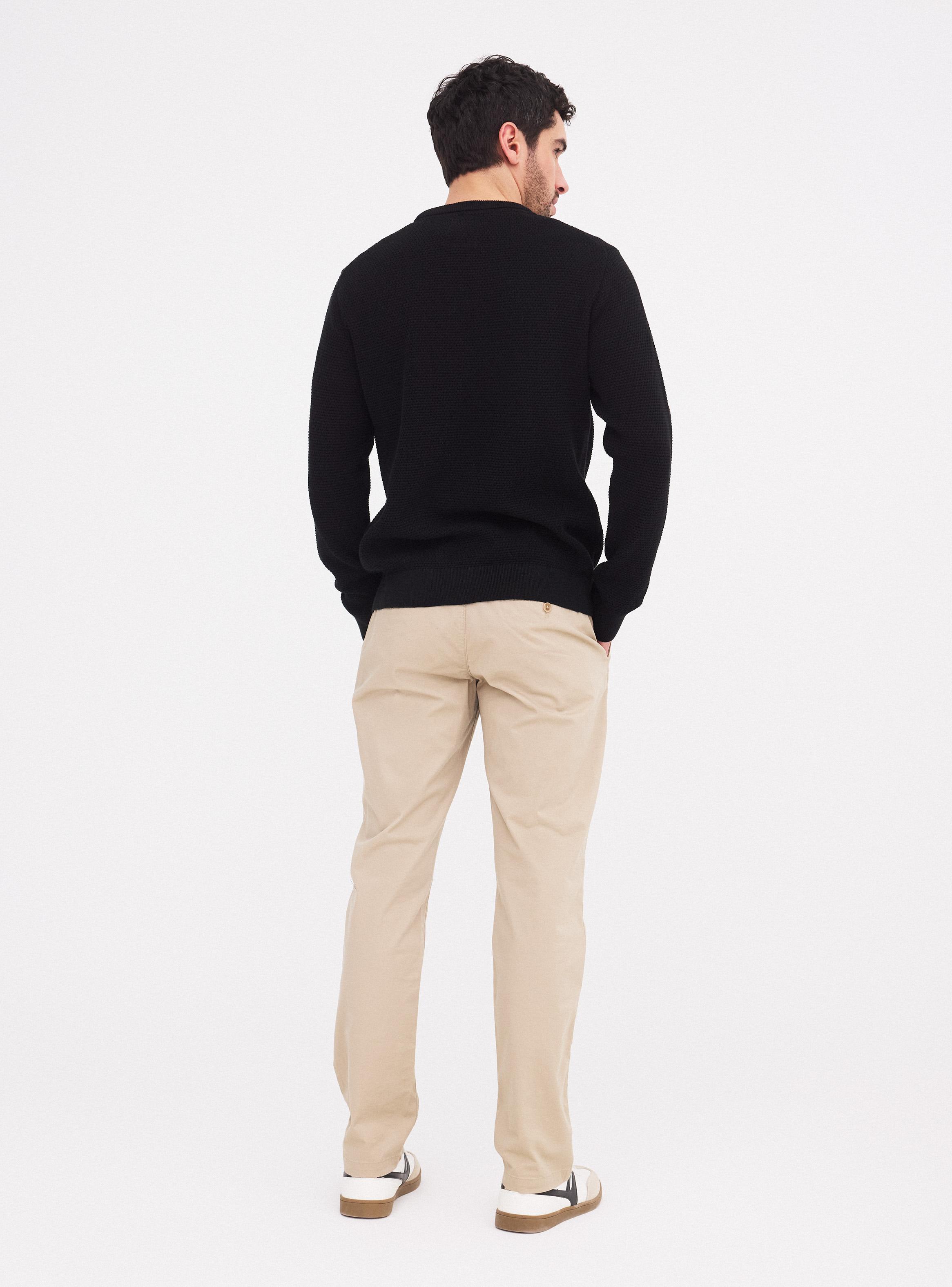 Sweater Cuello Redondo Sólido-5
